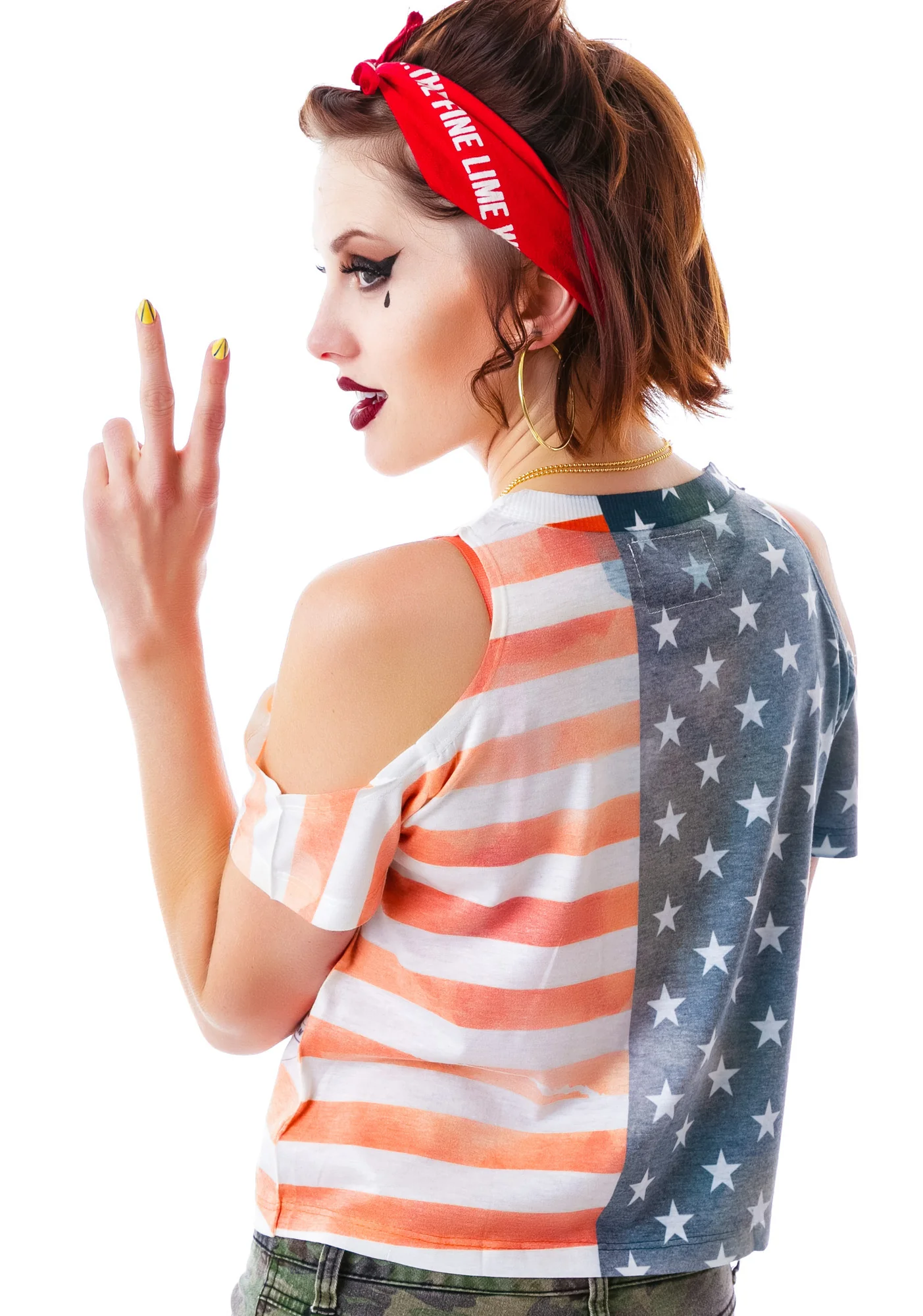 Americana Off The Shoulder Tee - Image 3