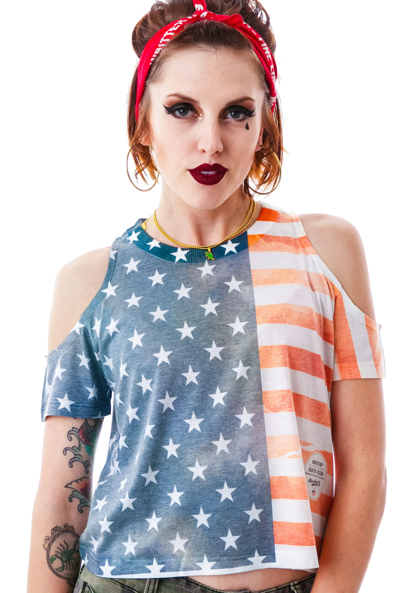 Americana Off The Shoulder Tee - Image 4