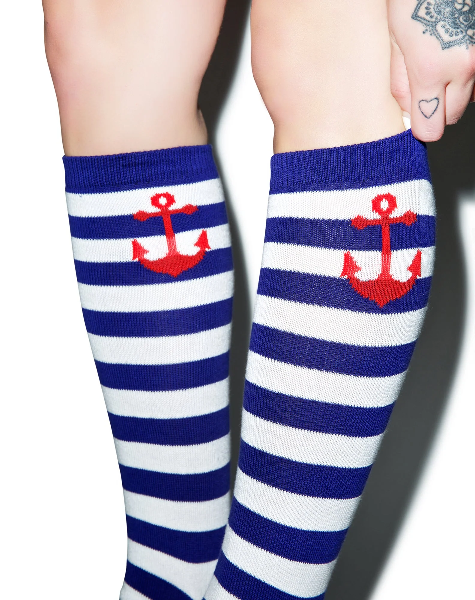 Anchor Stripe Socks - Light Blue - Image 7