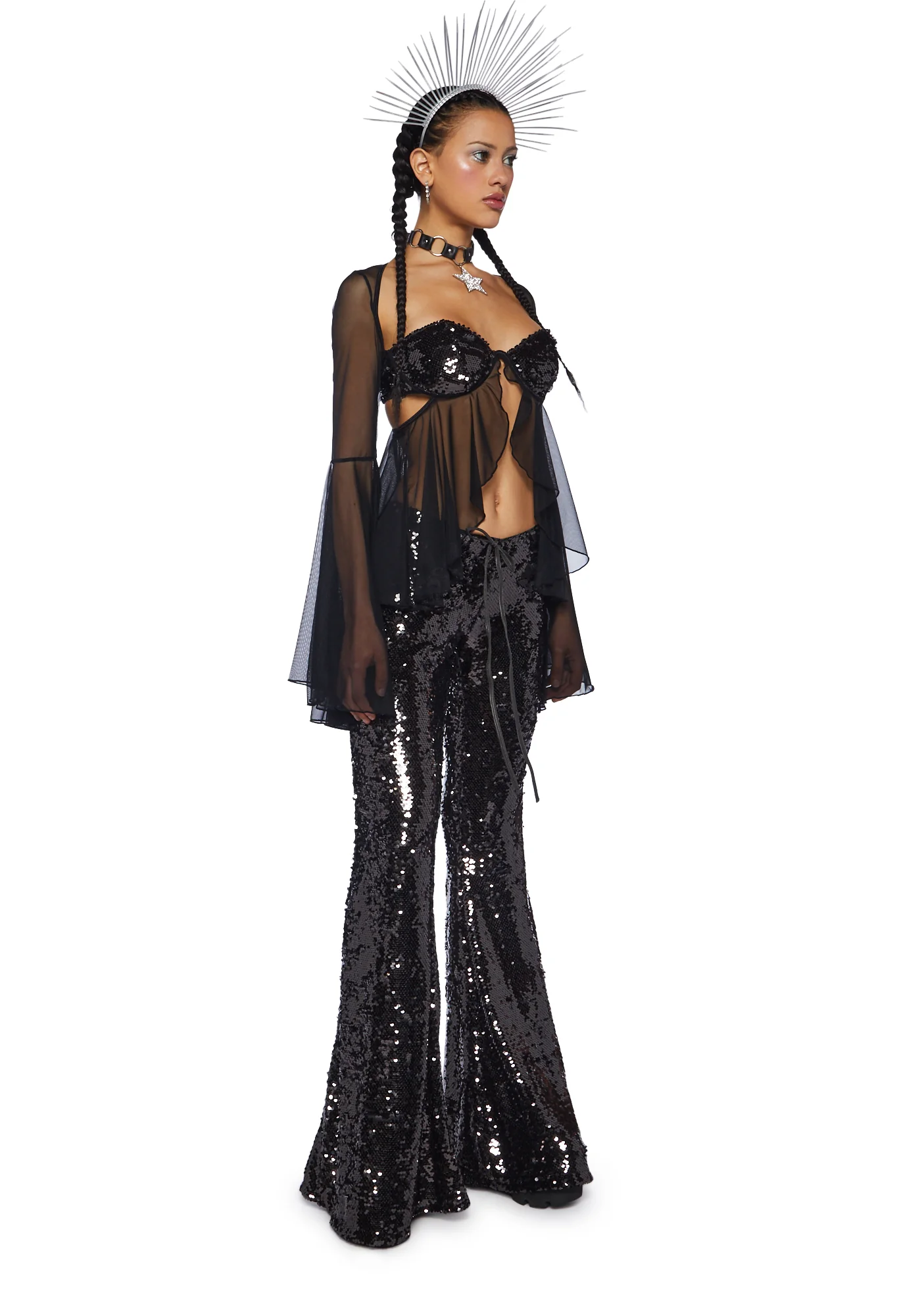 Andromeda Allure Sequin Mesh Top - Image 2