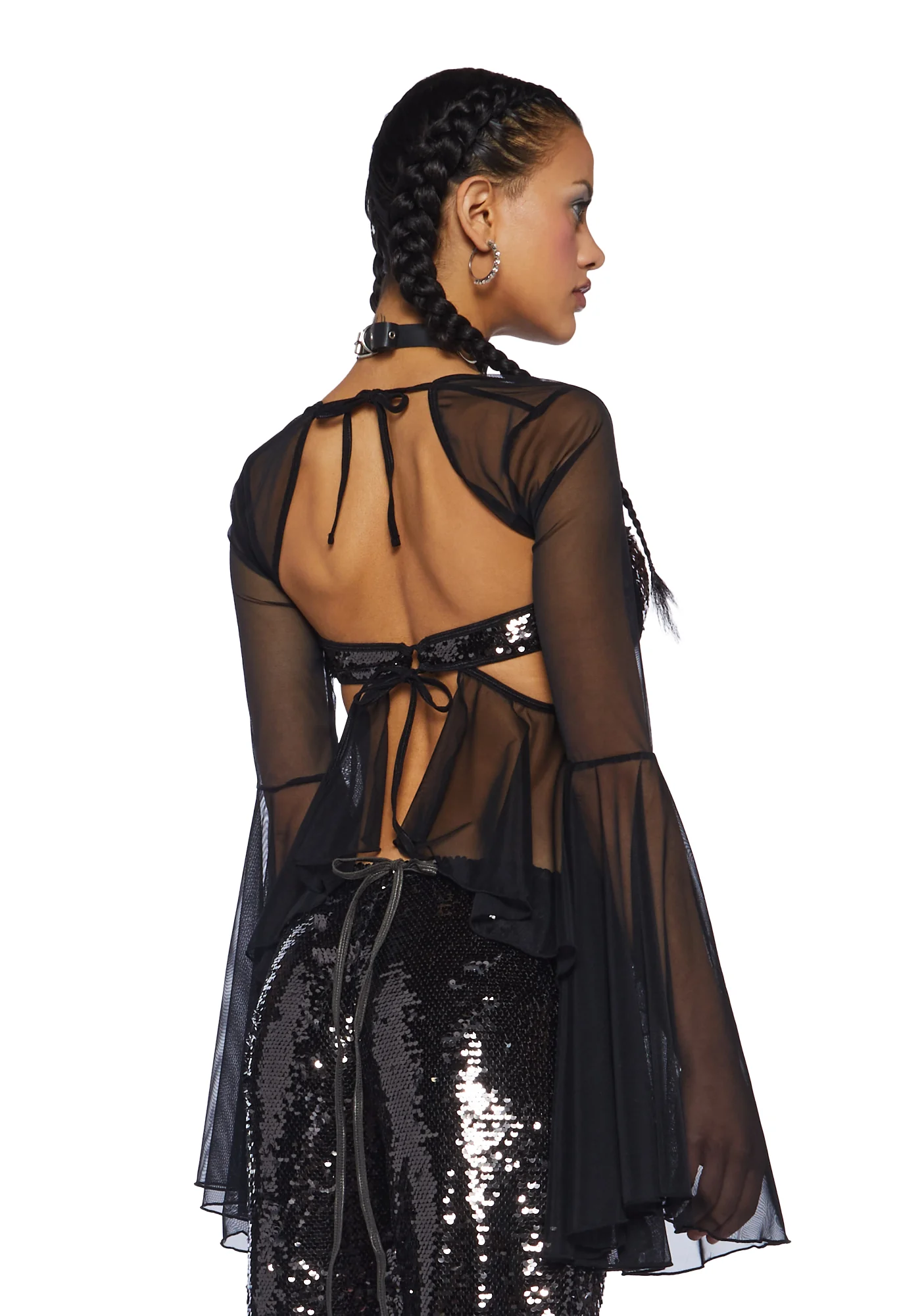 Andromeda Allure Sequin Mesh Top - Image 4