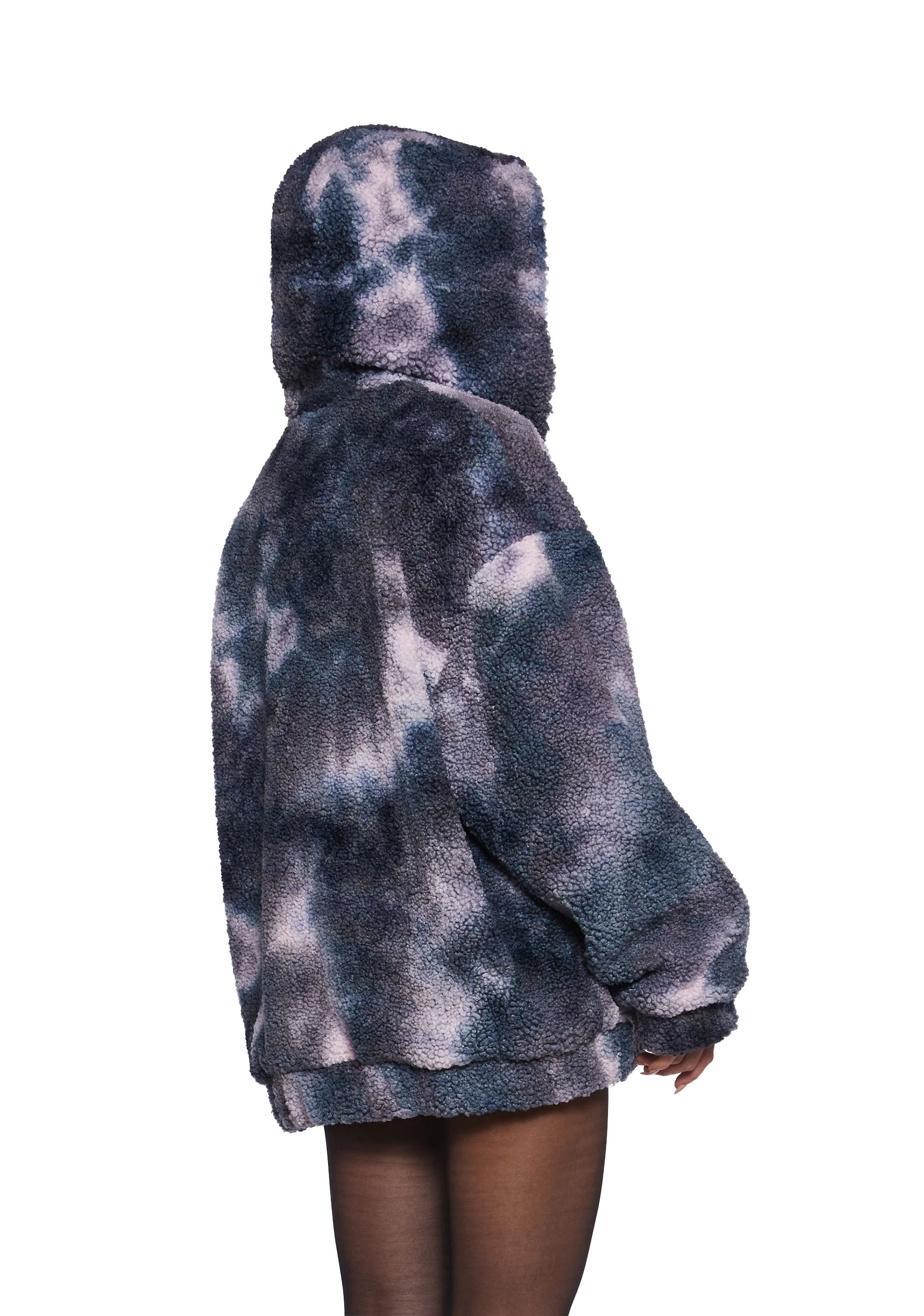 Angel For Hire Hooded Sherpa Jacket - Multi - Image 4