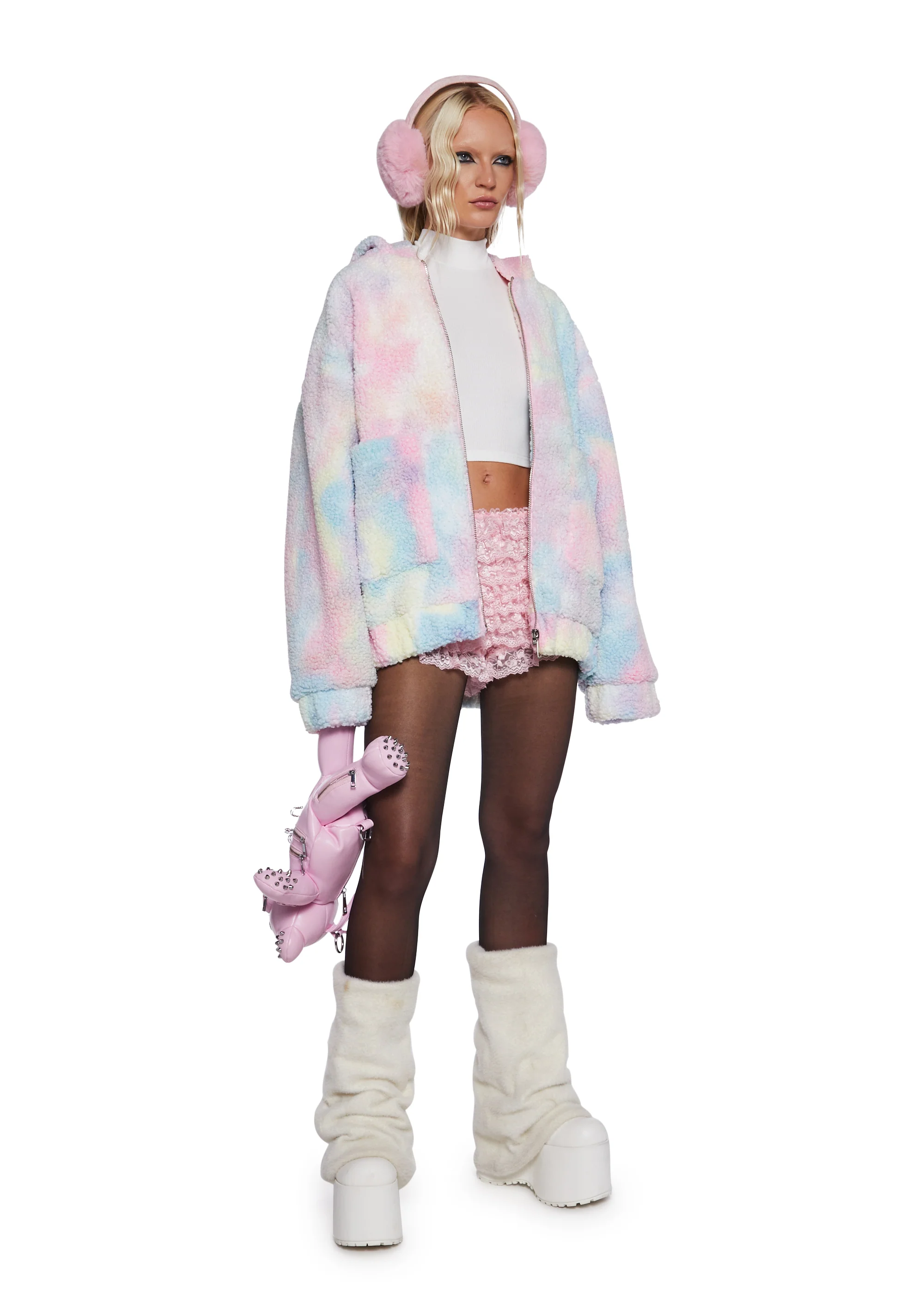 Angel For Hire Hooded Sherpa Jacket - Image 2