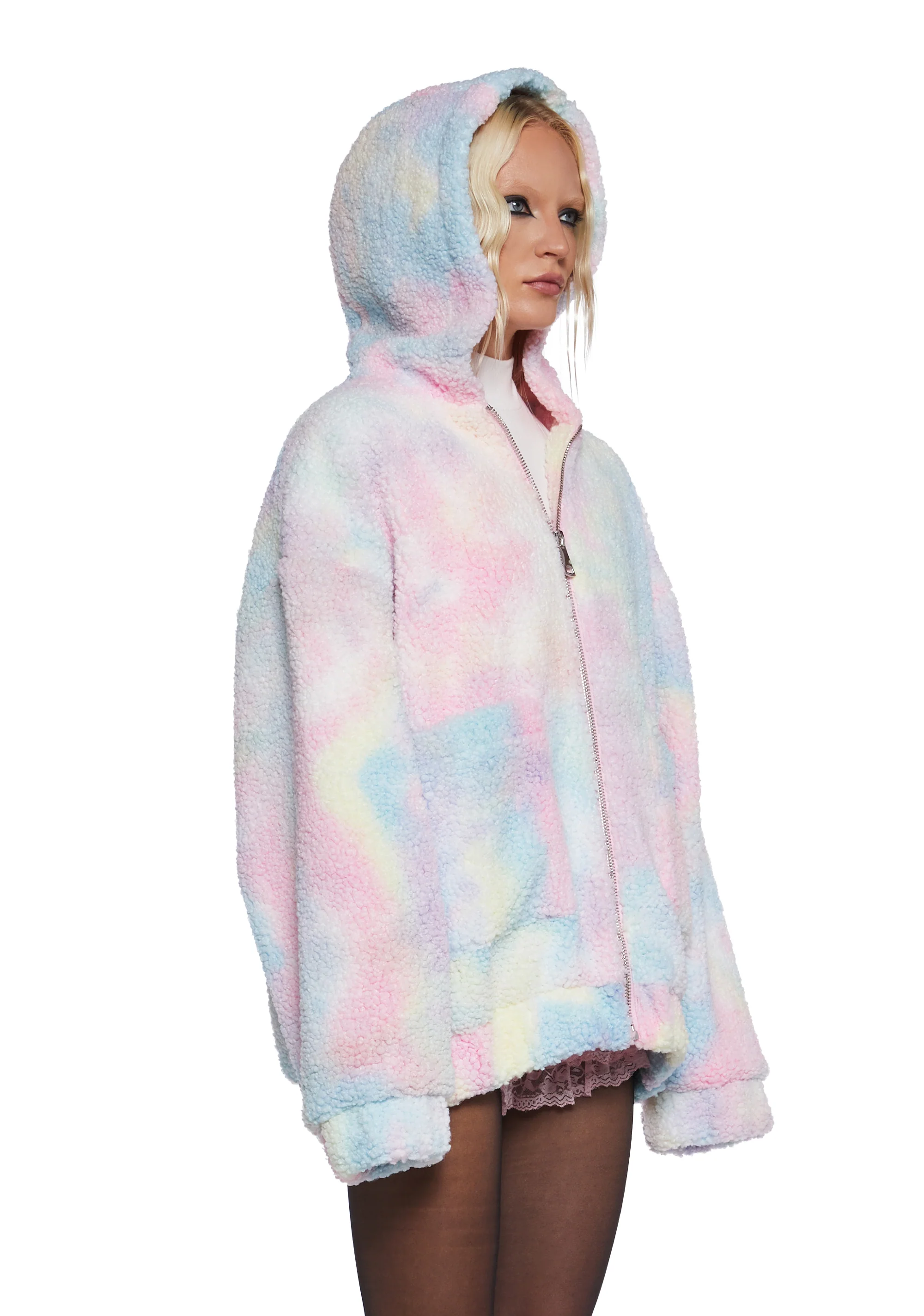 Angel For Hire Hooded Sherpa Jacket - Image 3