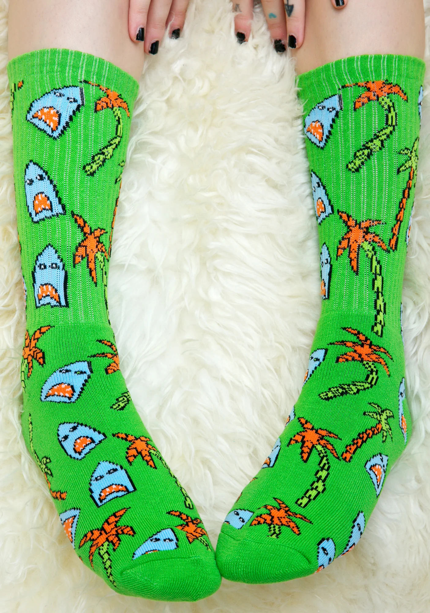 Anne Freeman Shark Attack Crew Socks - Image 7
