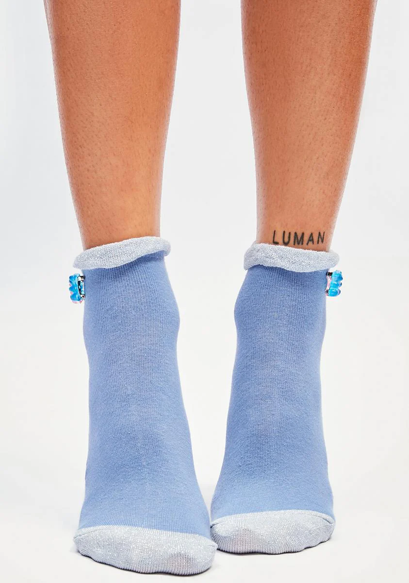 Aqua Always A Treat Ruffle Crew Socks - Image 2