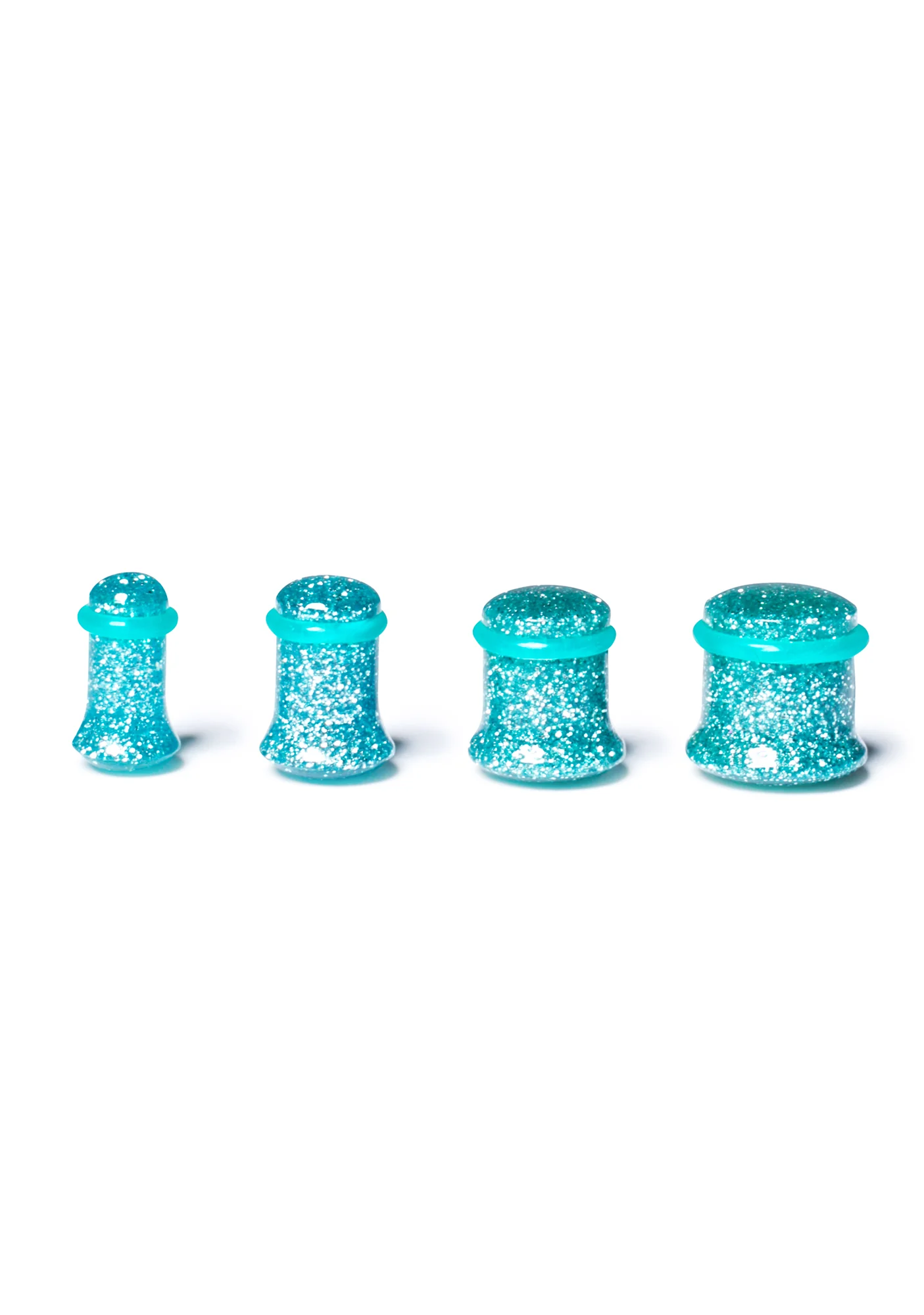 Aqua Dreams Gauged Glitter Plugs - Image 10