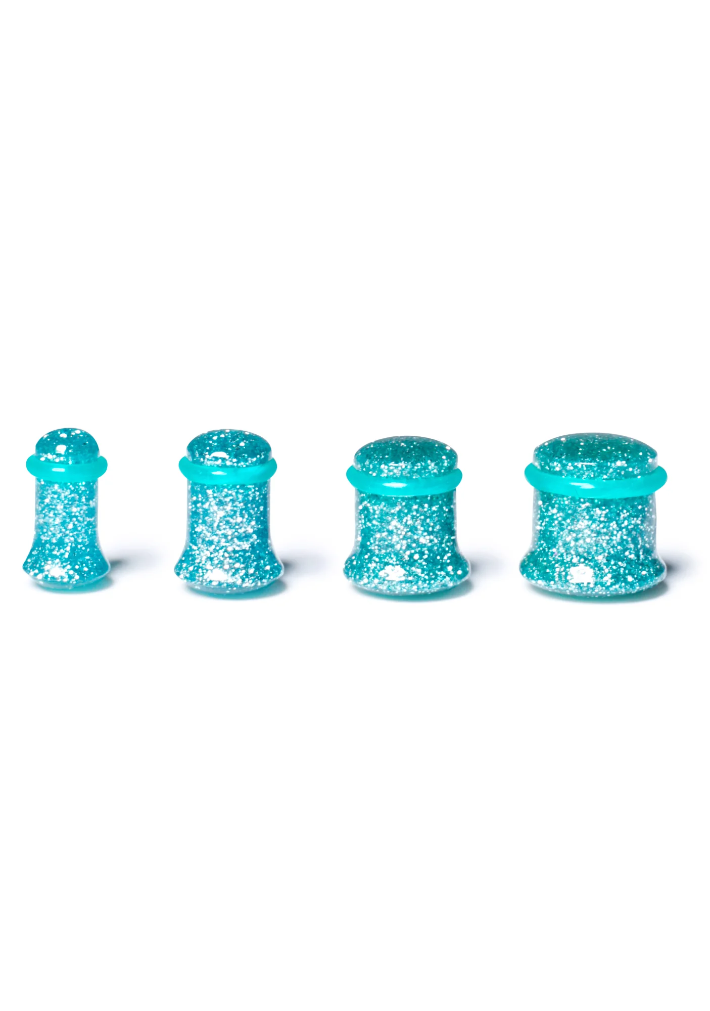 Aqua Dreams Gauged Glitter Plugs - Image 11