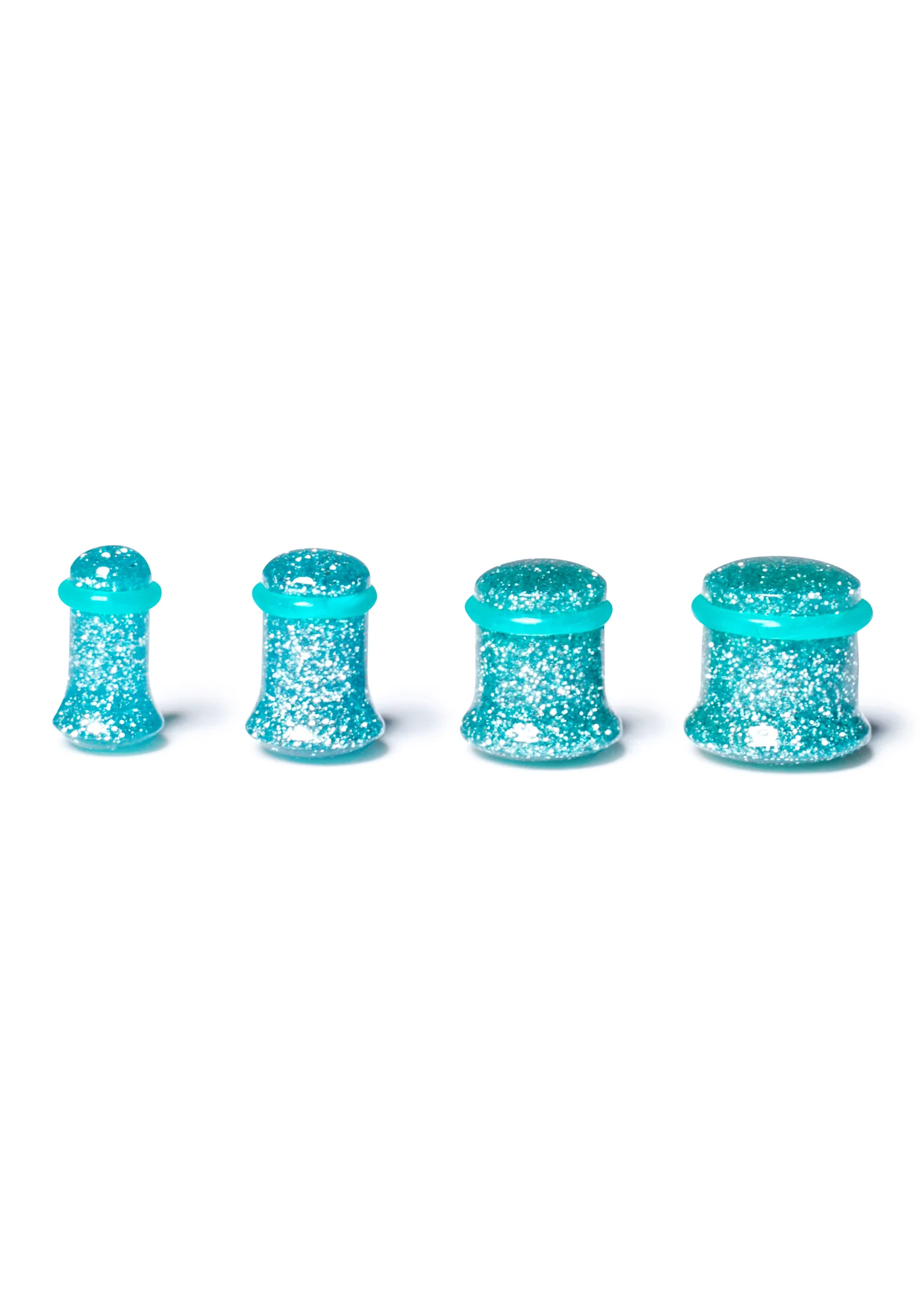 Aqua Dreams Gauged Glitter Plugs - Image 13