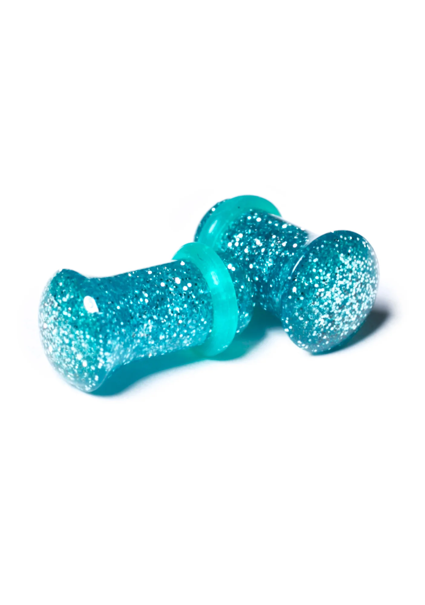 Aqua Dreams Gauged Glitter Plugs - Image 4