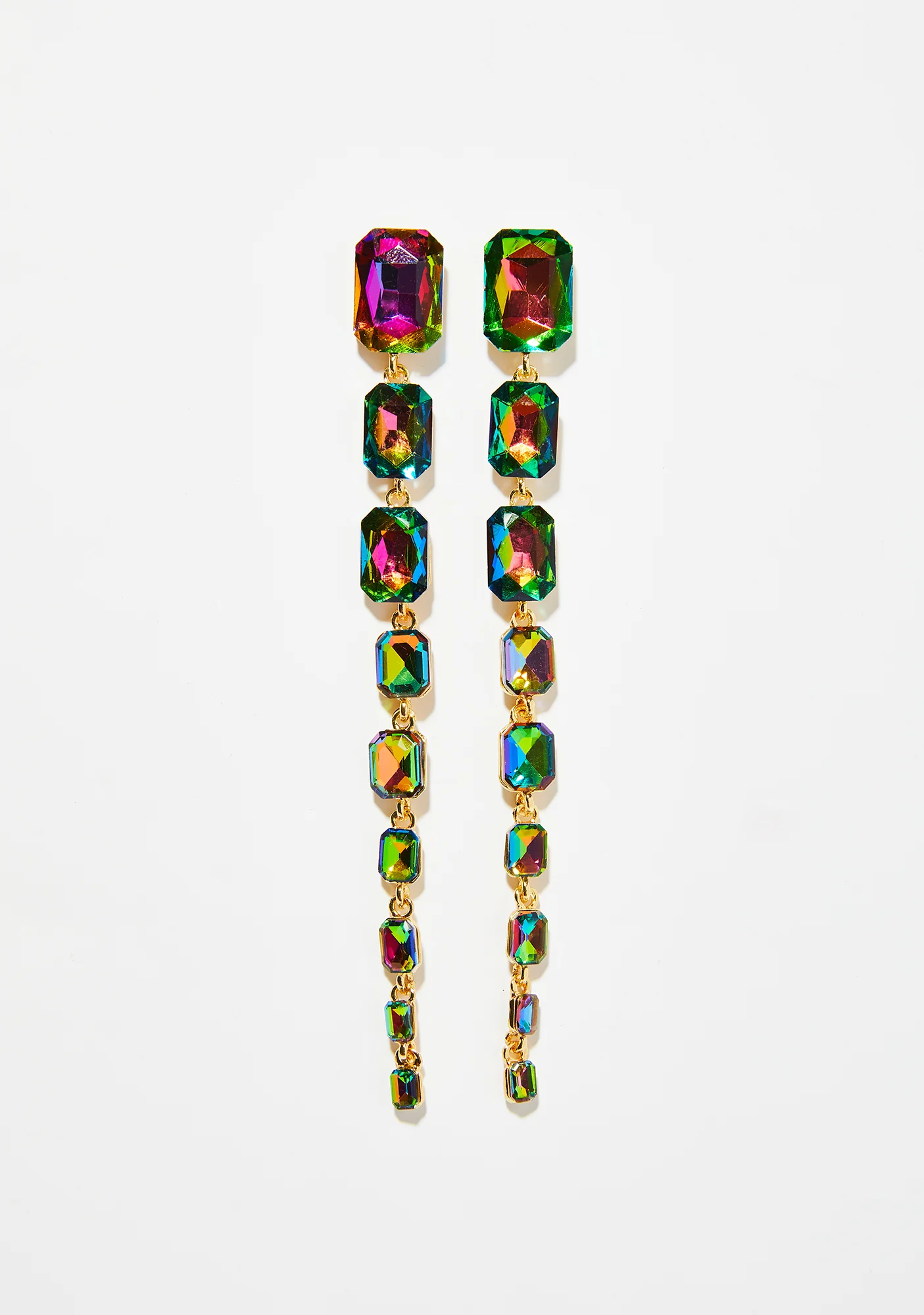 Ariel's Grotto Iridescent Gem Earrings - Image 2