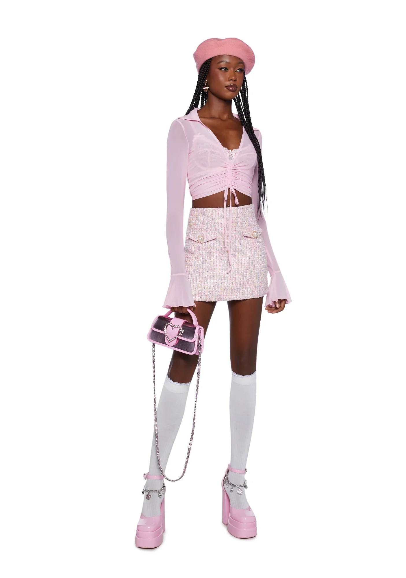 Ascend Your Throne Crop Top - Pink - Image 2