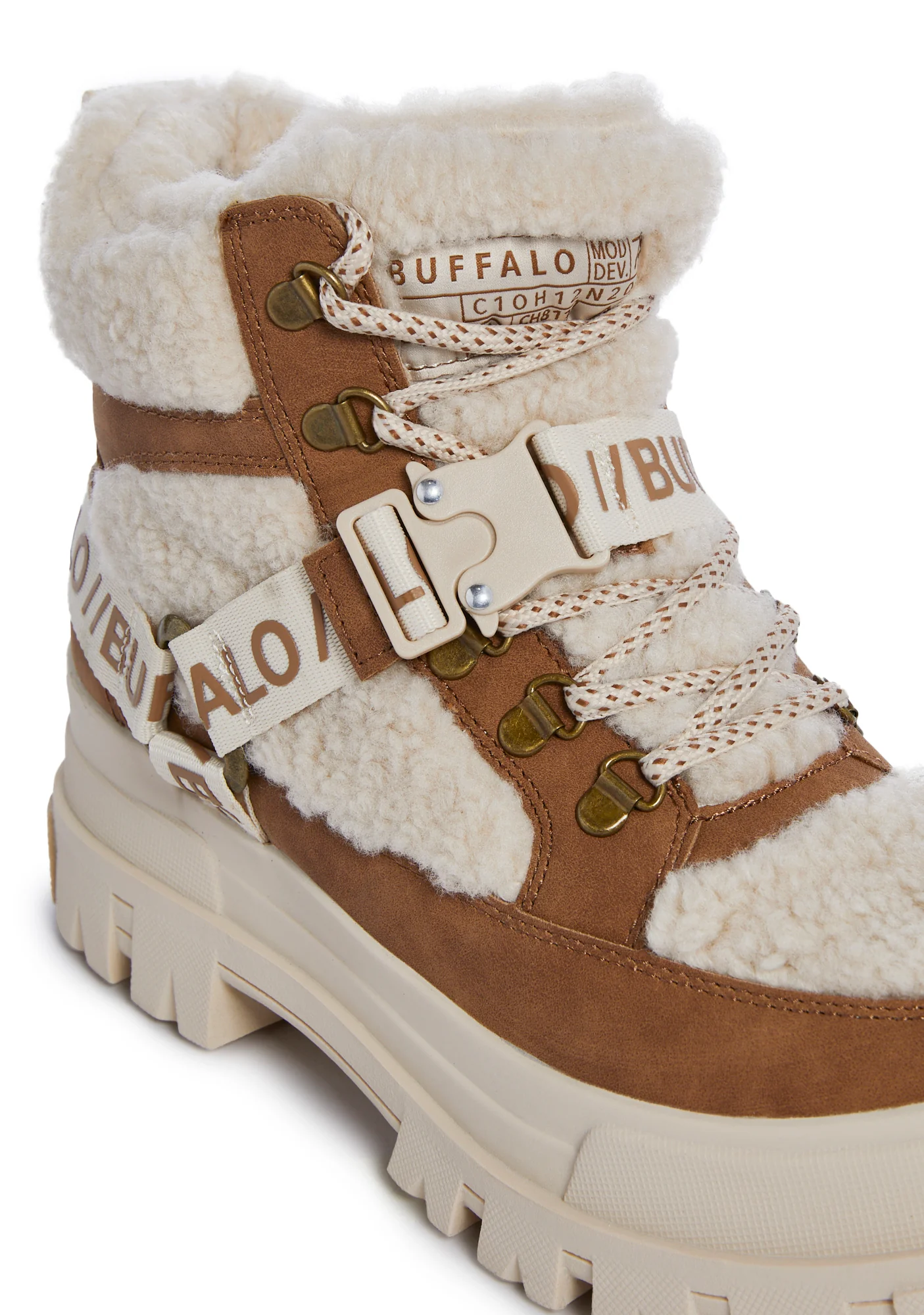 Aspha Com Mid Warm Platform Sneakers - Brown - Image 2