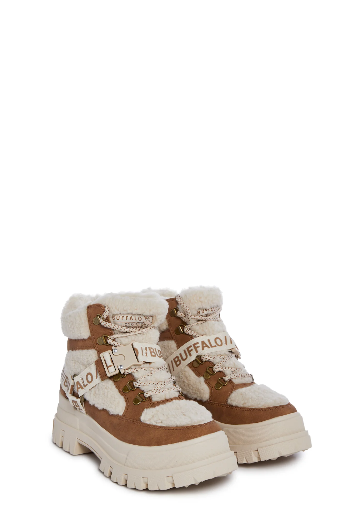 Aspha Com Mid Warm Platform Sneakers - Brown - Image 3