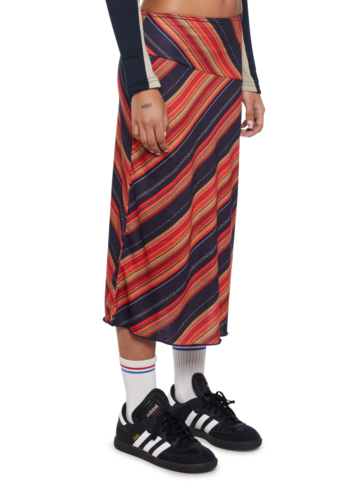 Asymmetric Midi Skirt - Image 3
