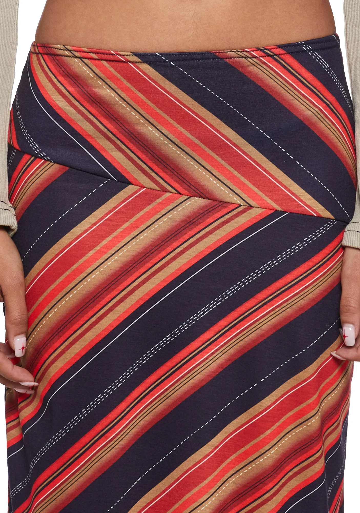 Asymmetric Midi Skirt - Image 5