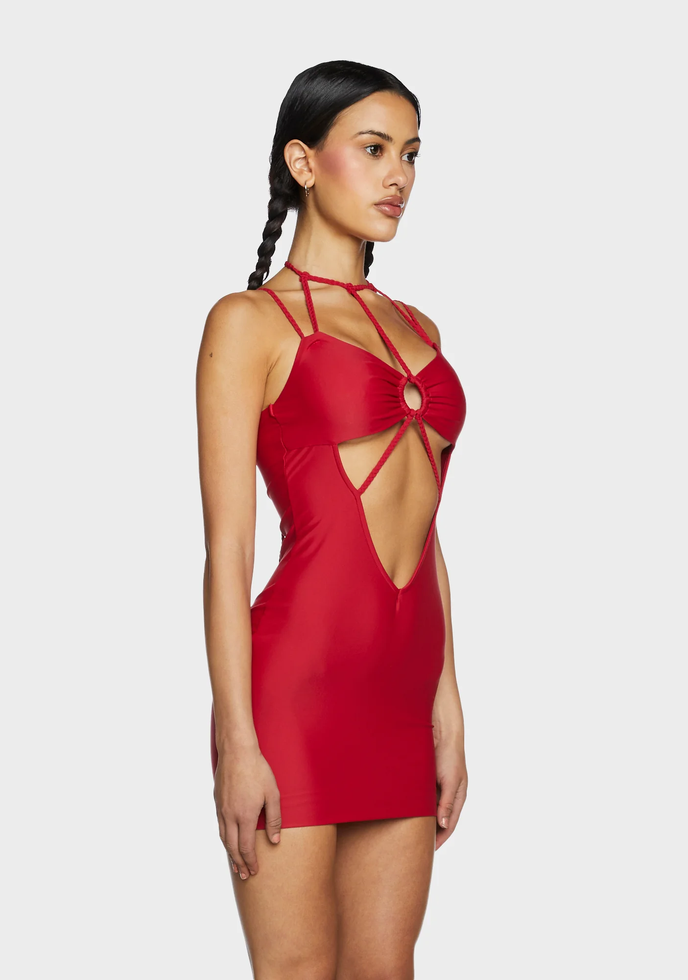 Attractive Extremes Cut Out Dress - Red - Image 3