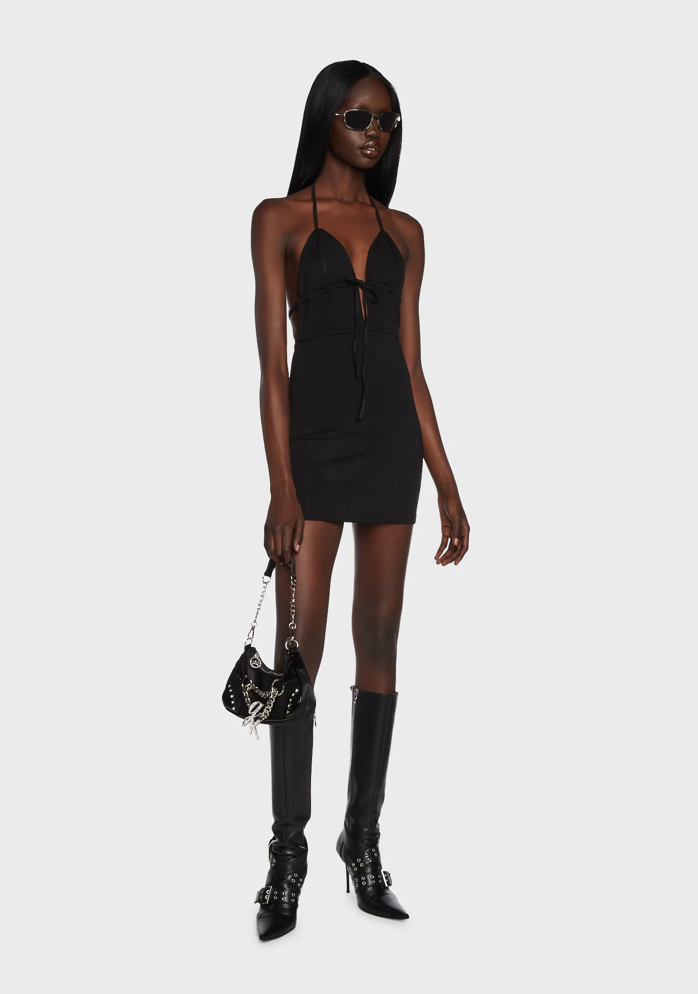 Audree Tie Open Back Mini Dress - Image 2