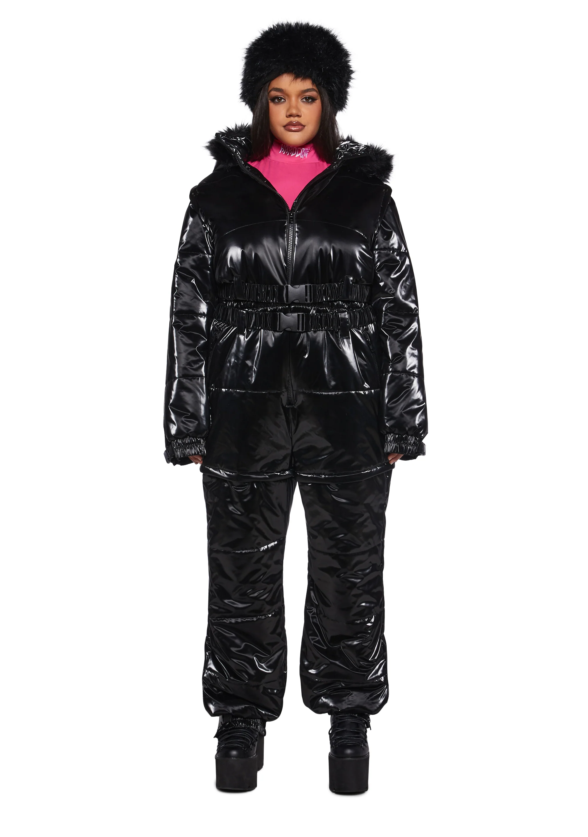 Aurora Beam Liquid Velvet Snowsuit - Black - Image 2