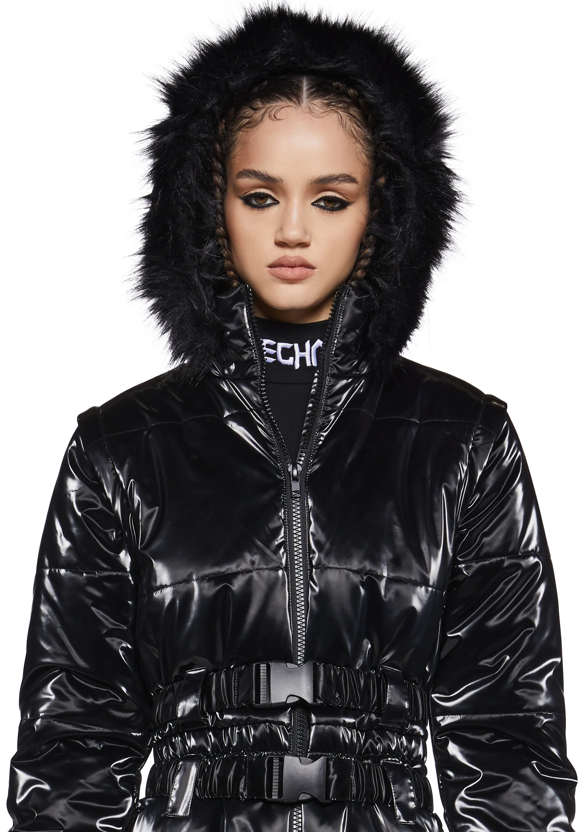 Aurora Beam Liquid Velvet Snowsuit - Black - Image 3