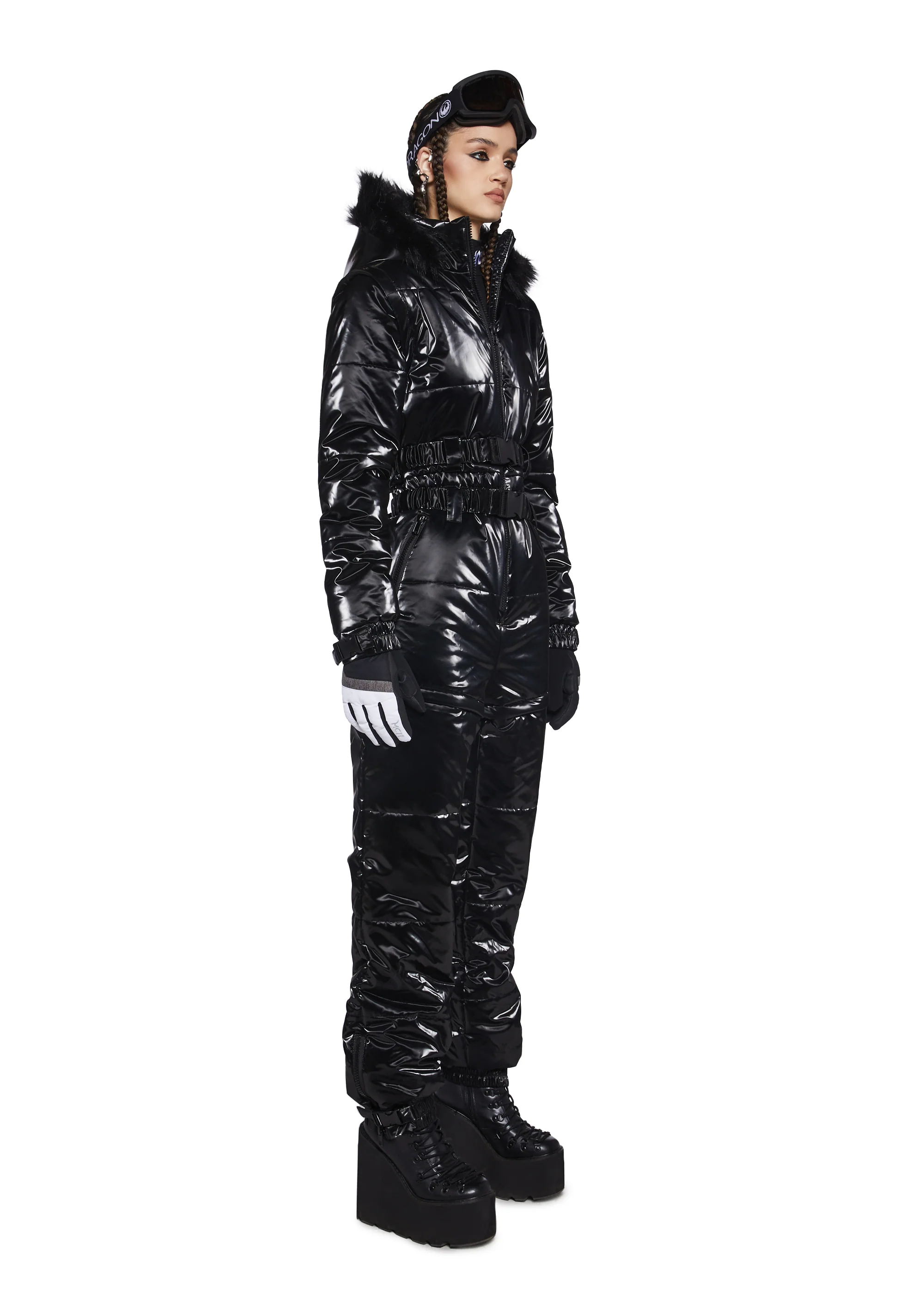 Aurora Beam Liquid Velvet Snowsuit - Black - Image 4