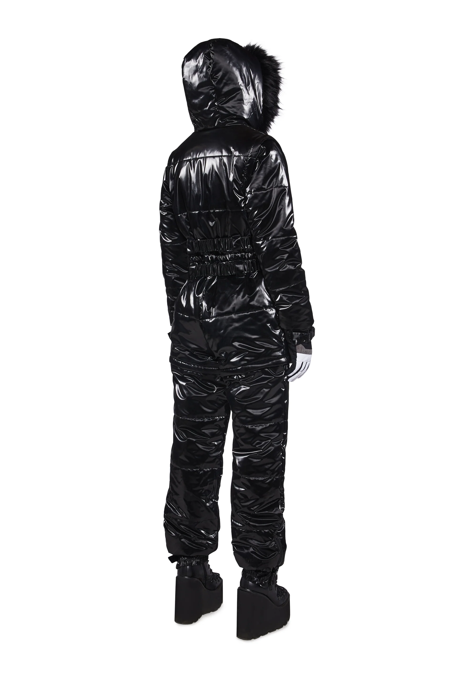 Aurora Beam Liquid Velvet Snowsuit - Black - Image 5