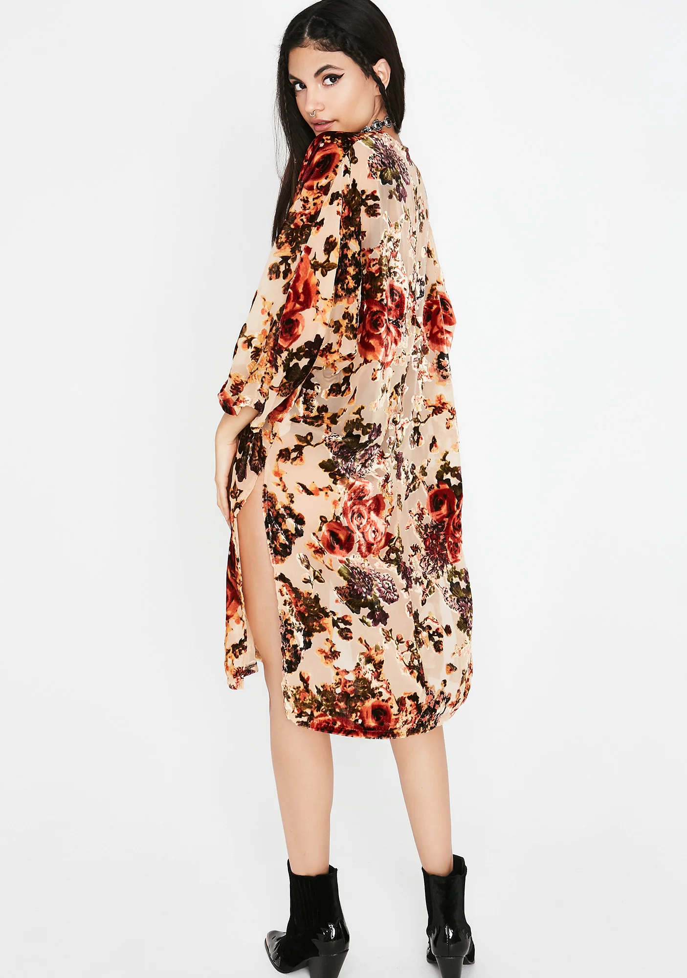 Autumn Dream Velvet Kimono - Image 4