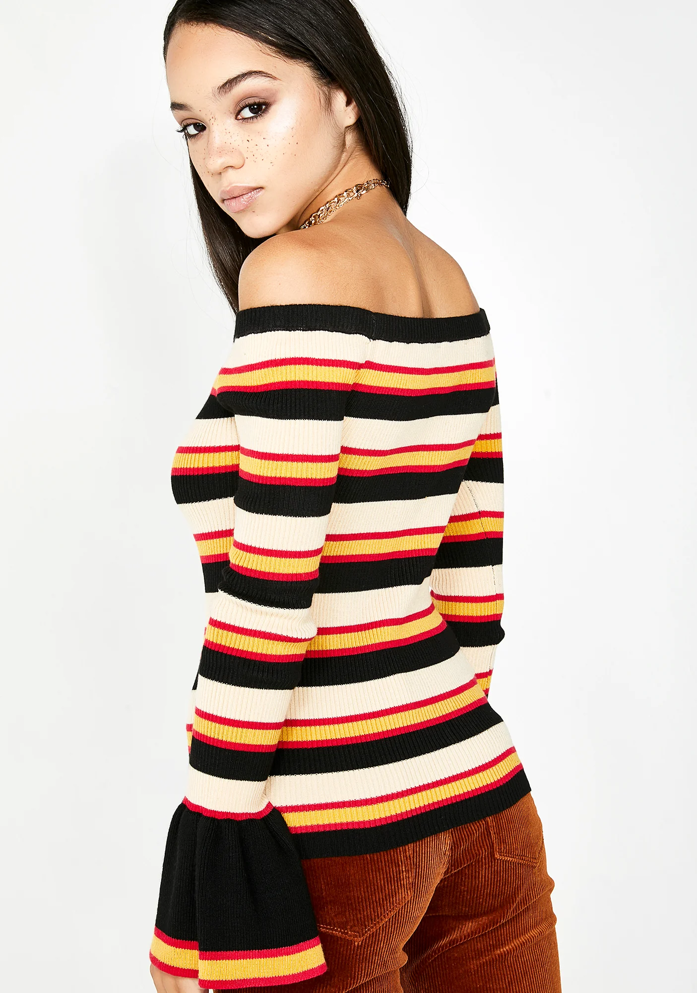 Autumn Lovin' Striped Blouse - Image 3