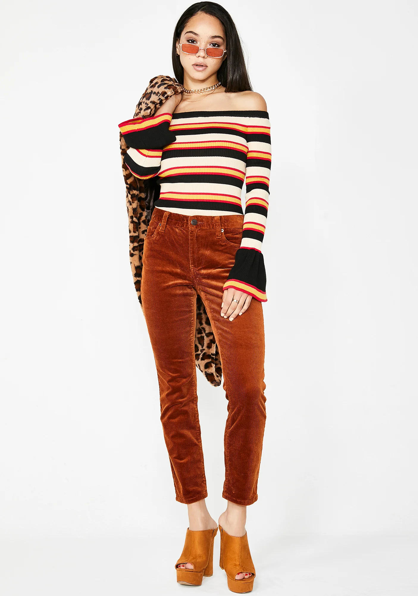 Autumn Lovin' Striped Blouse - Image 4
