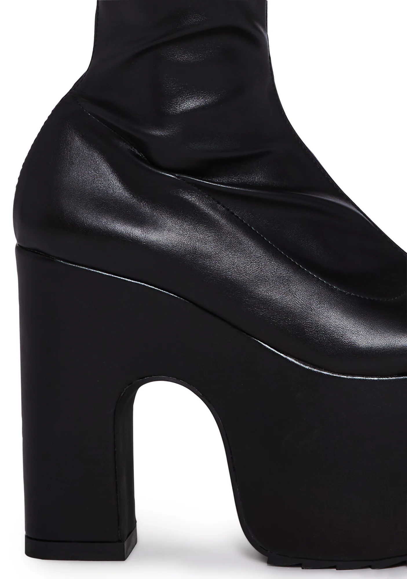Awkward Knee High Boots - Black - Image 2
