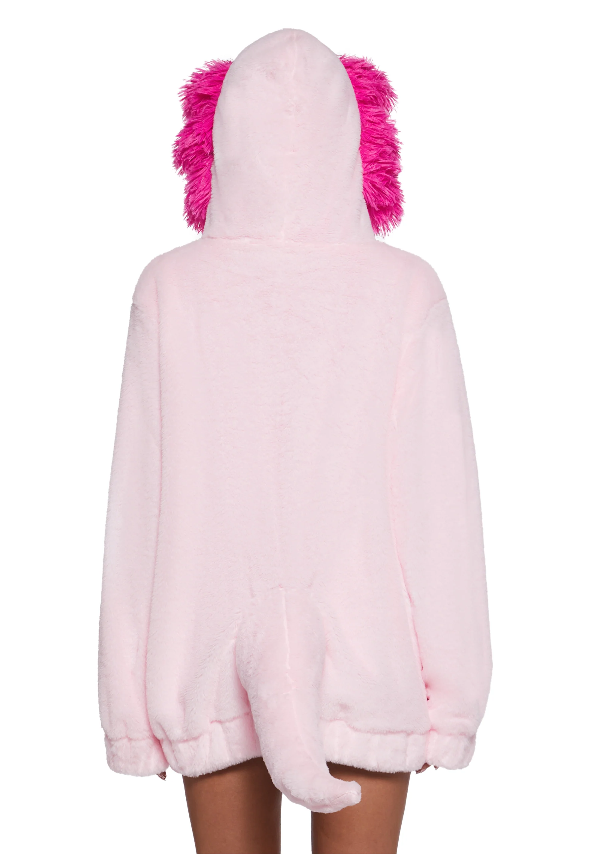 Axolotl Faux Fur Hoodie - Image 7