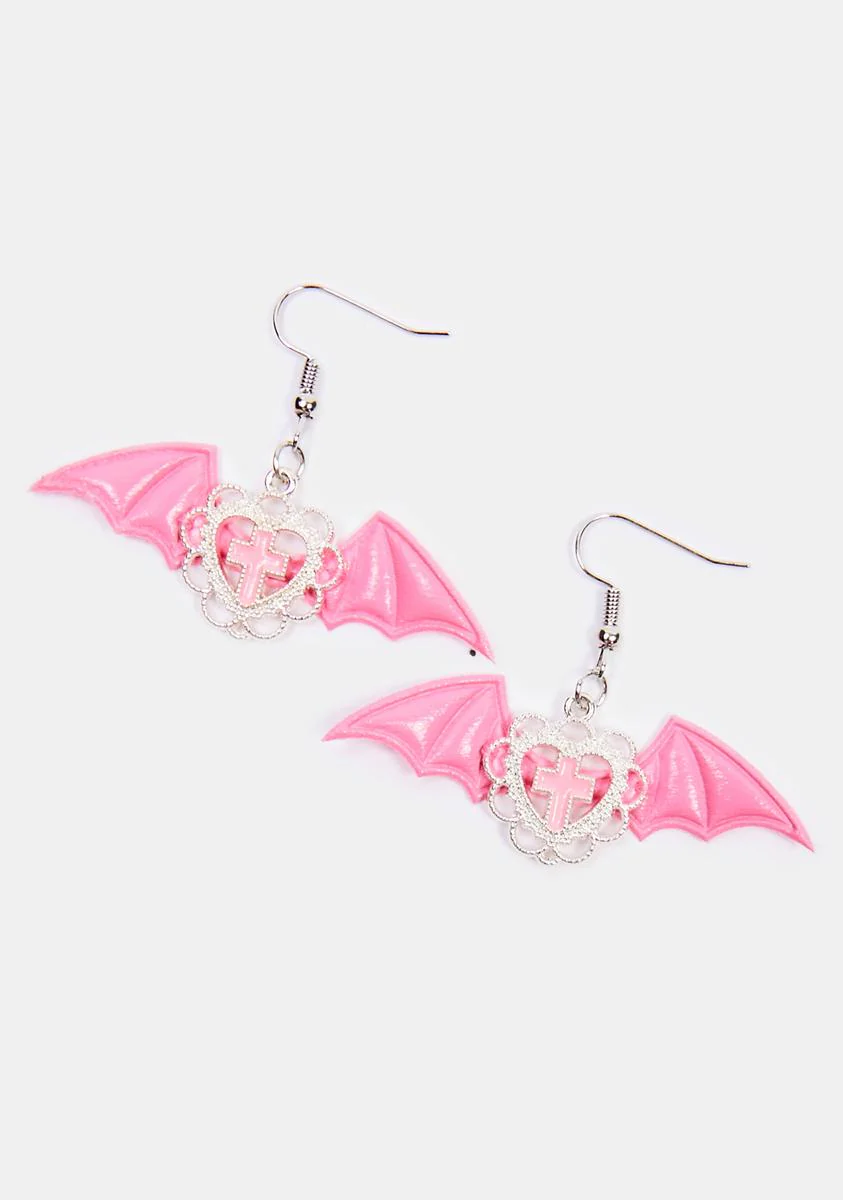 Babe Looking Daggers Bat Earrings - Image 2