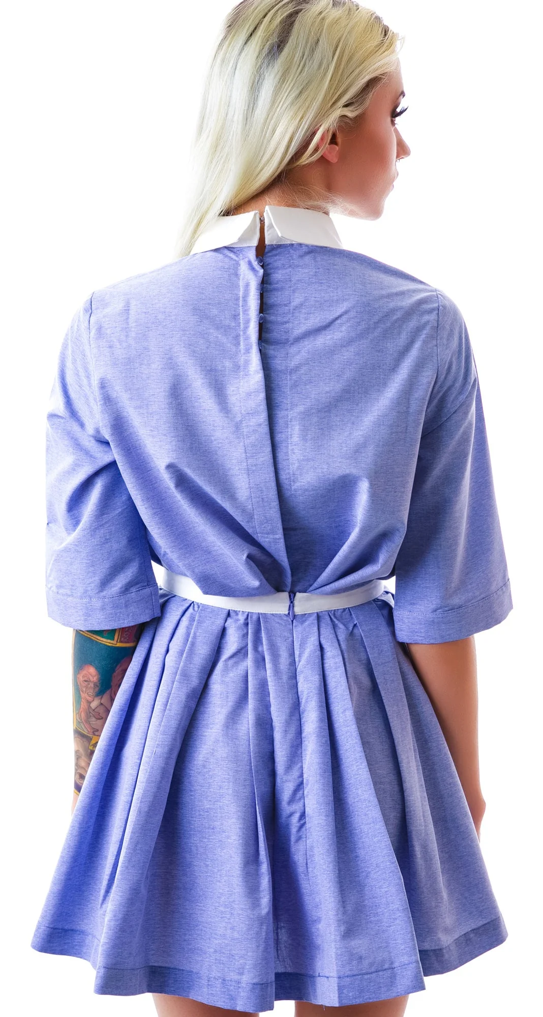 Baby Gurl Pleated Skirt - Light Blue - Image 3