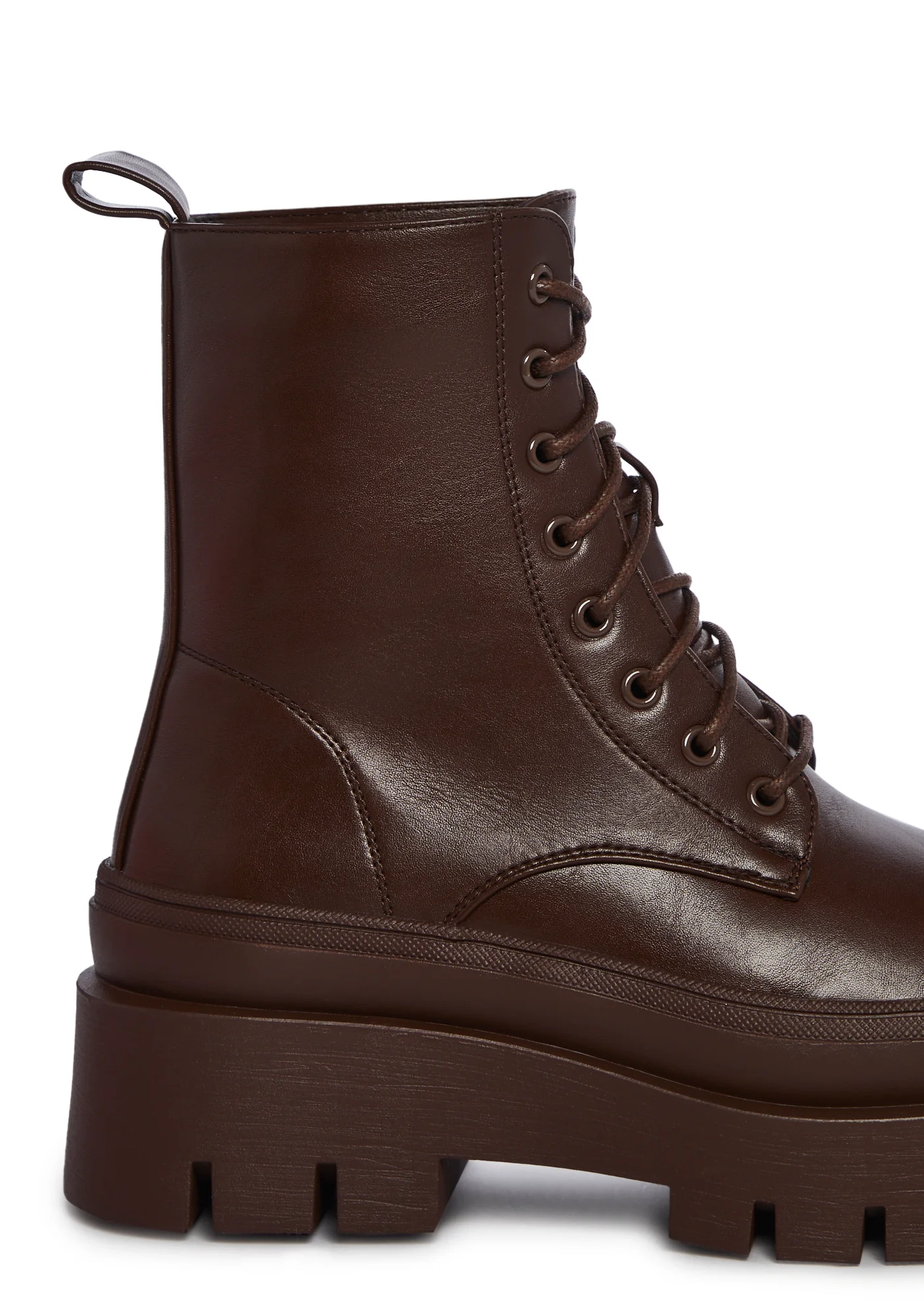 Back N’ Forth Combat Boots- Brown - Image 2