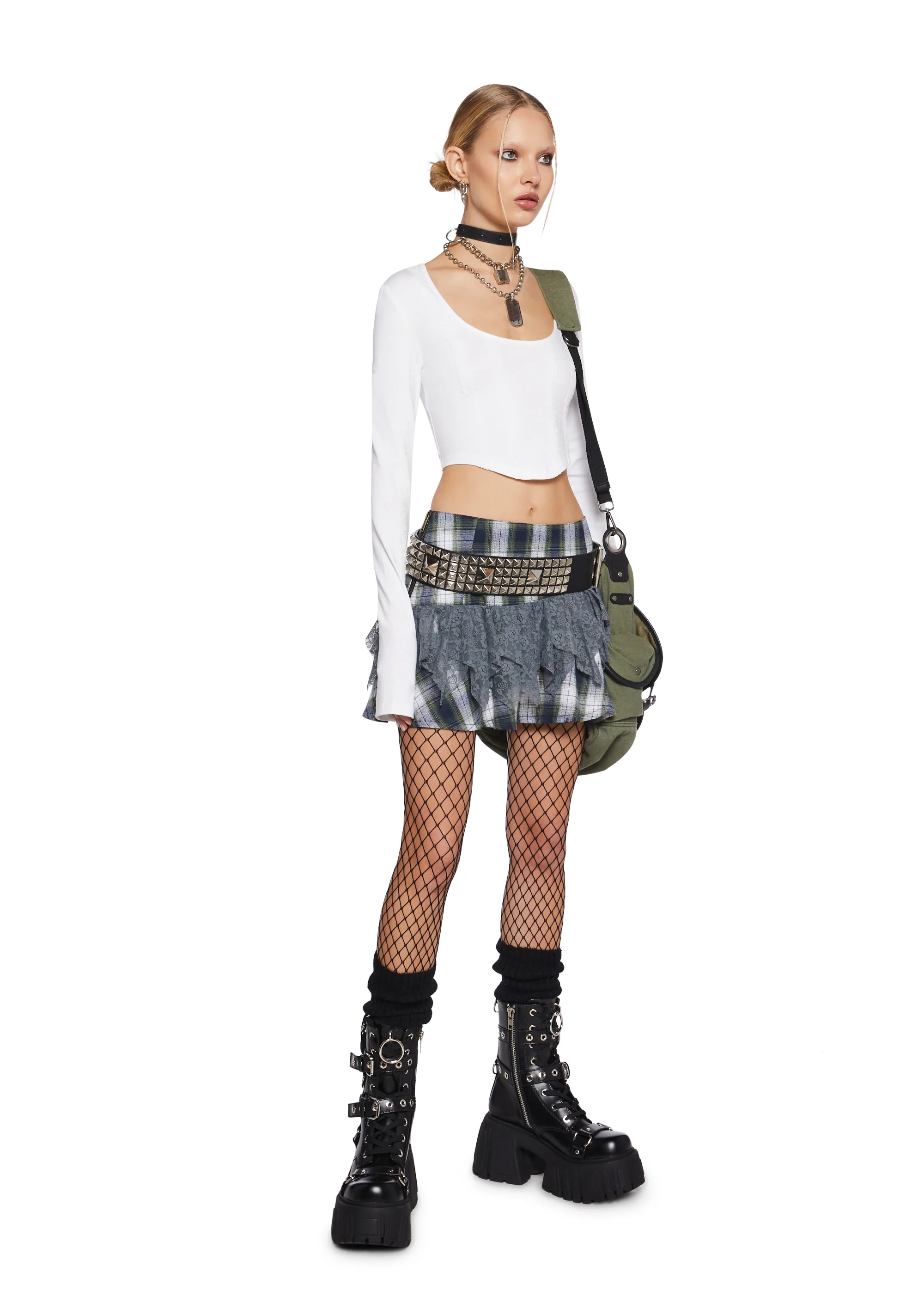 Back Stage Long Sleeve Crop Top - Image 2