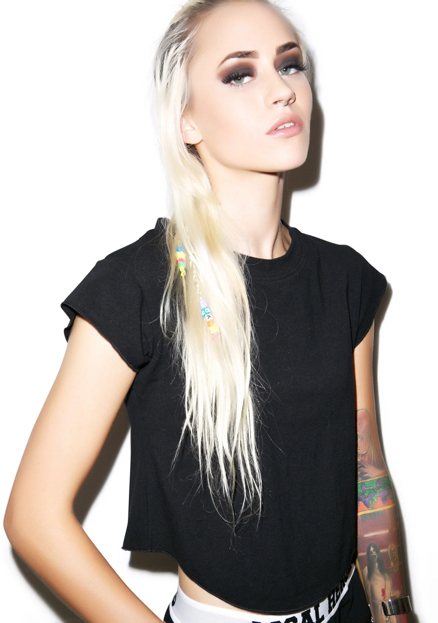 Back To Ba-sikks Crop Tee - White - Image 7