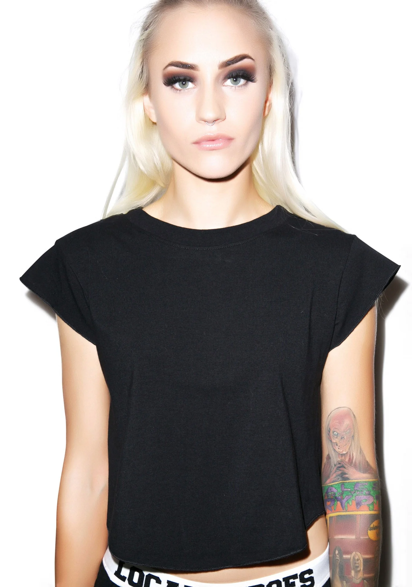 Back To Ba-sikks Crop Tee - White - Image 8