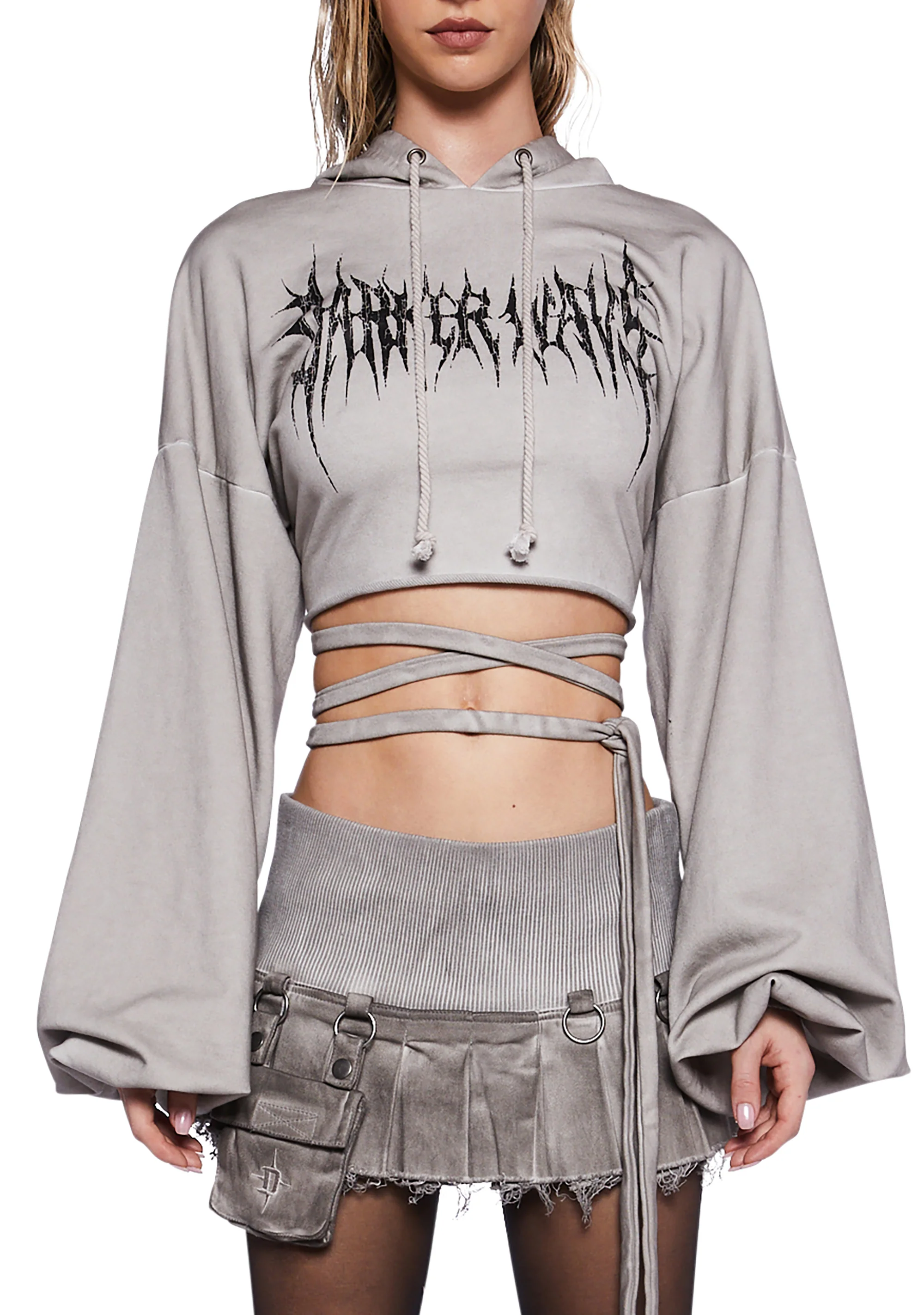 Pitch Backless Cropped Hoodie - Image 5