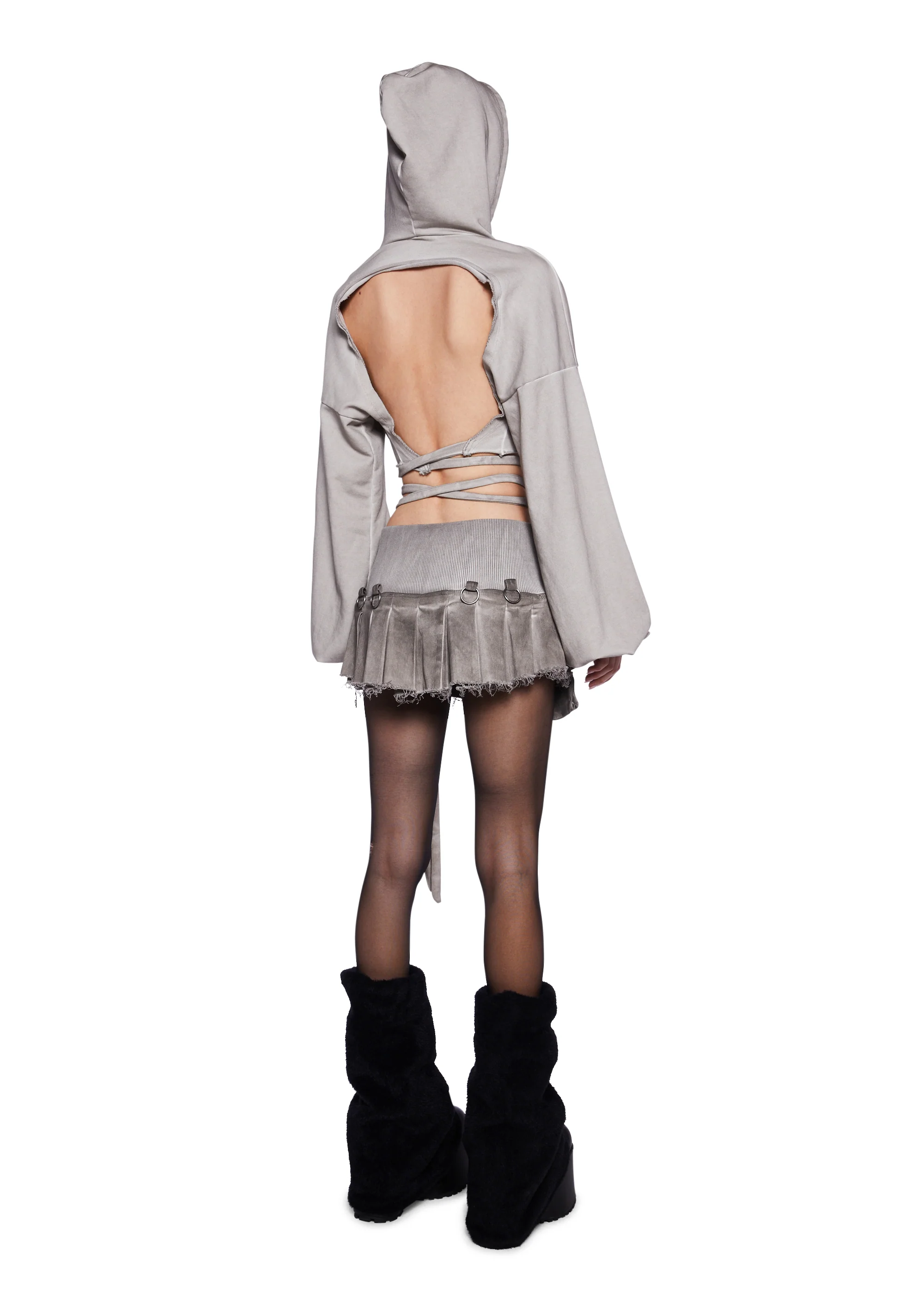 Pitch Backless Cropped Hoodie - Image 6