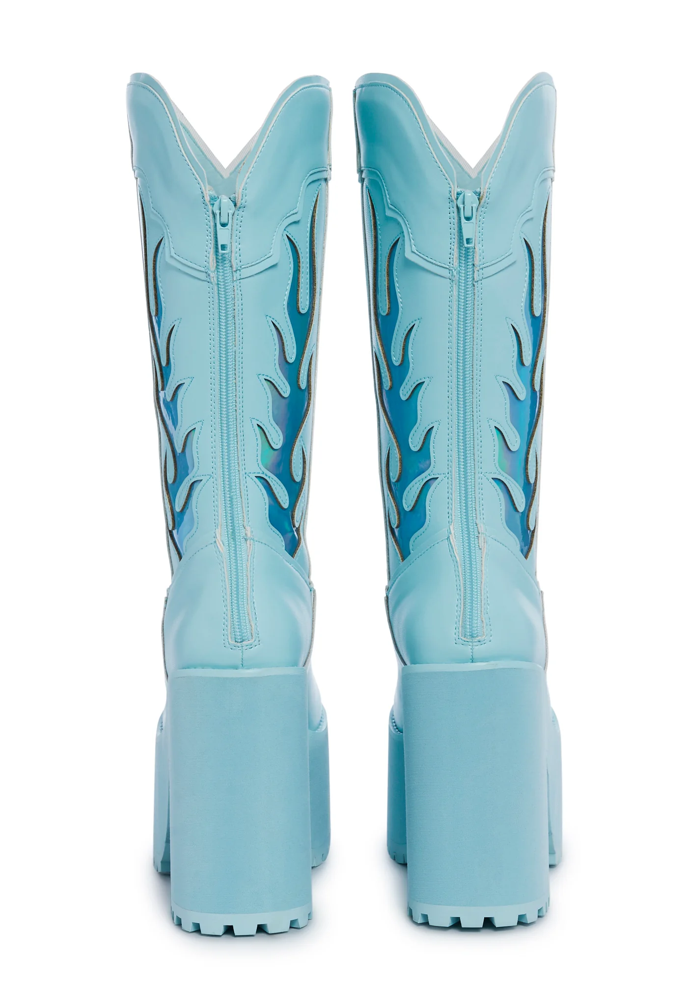 Bad B Flame Cowboy Boots - Blue - Image 4