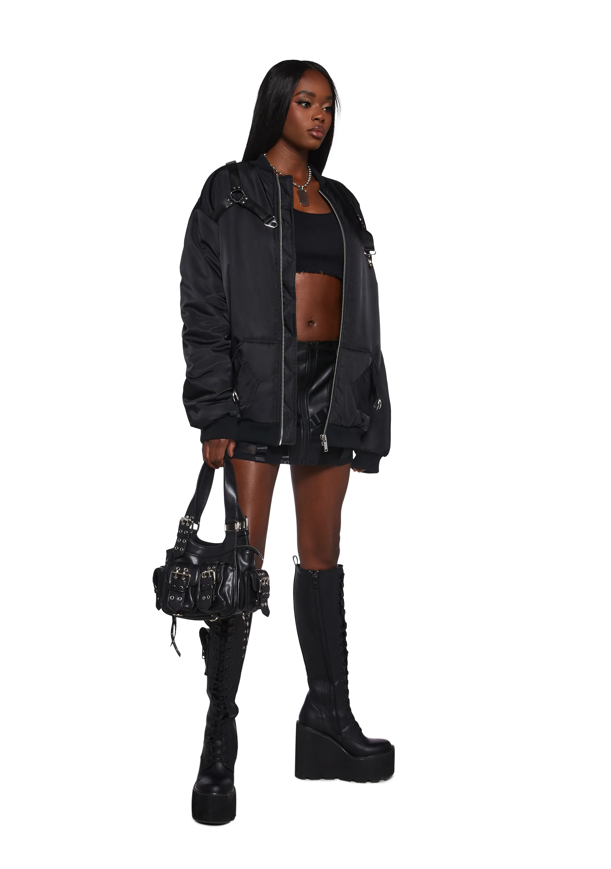 Baddie Undercover Oversized Bomber Jacket - Image 8