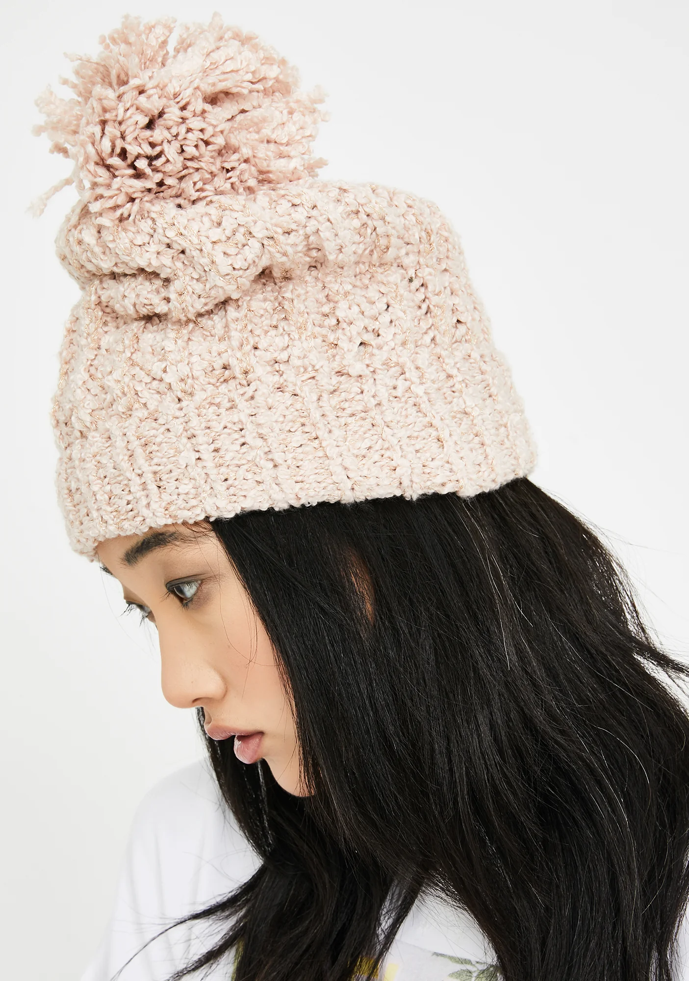 Bae Barely Makin' It Pom Pom Beanie - Image 2