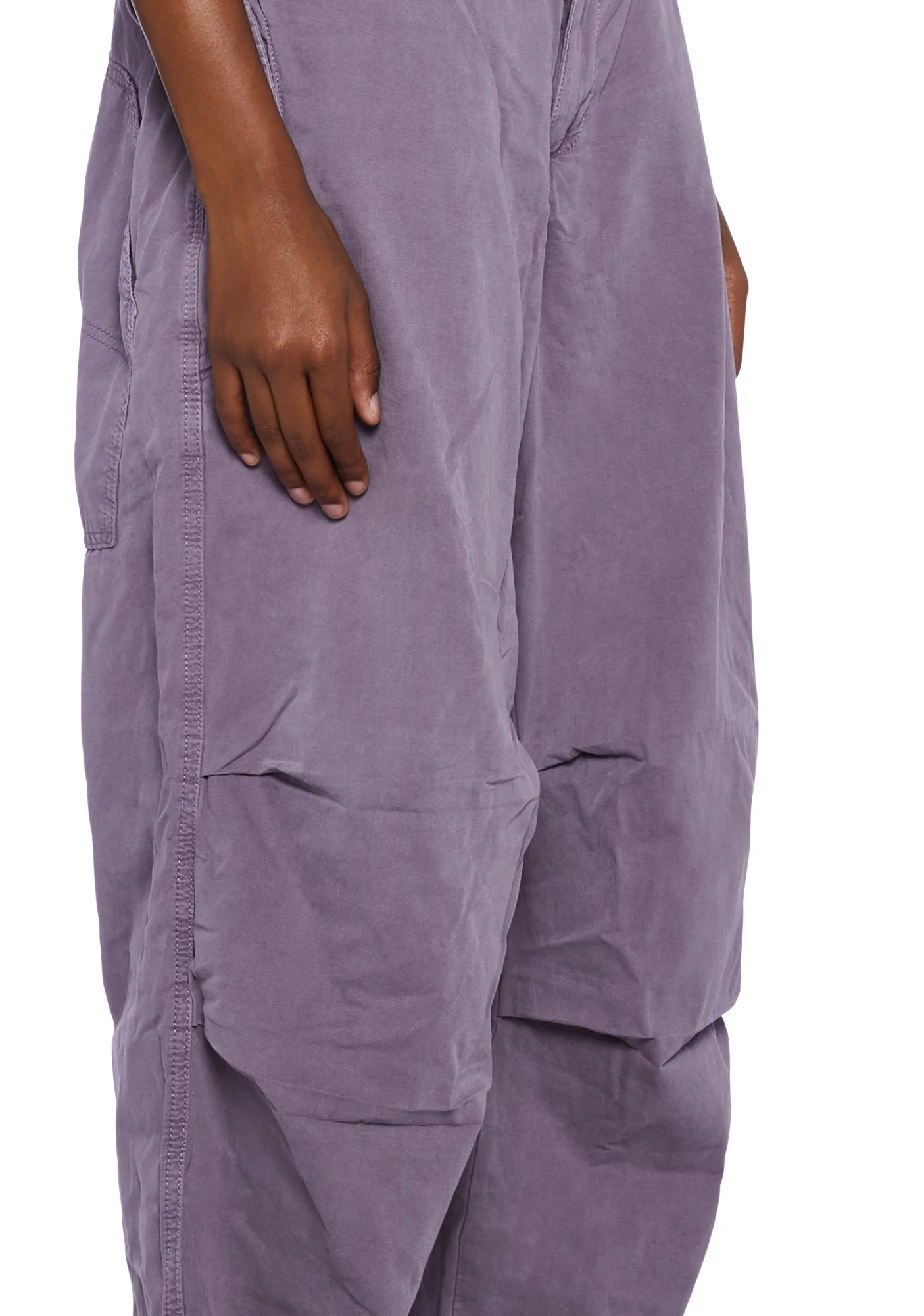 Baggy Cargo Pants - Light Purple - Image 5