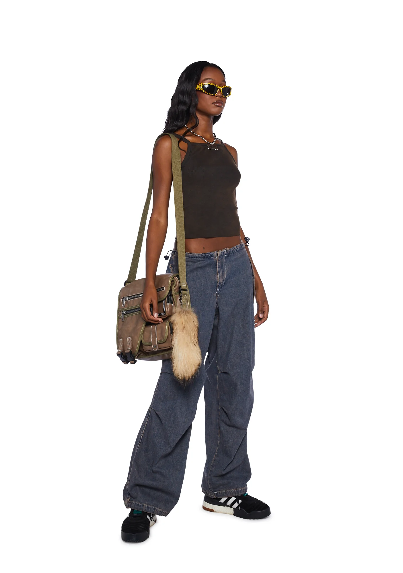 Baggy Cargo Pants - Purple - Image 2