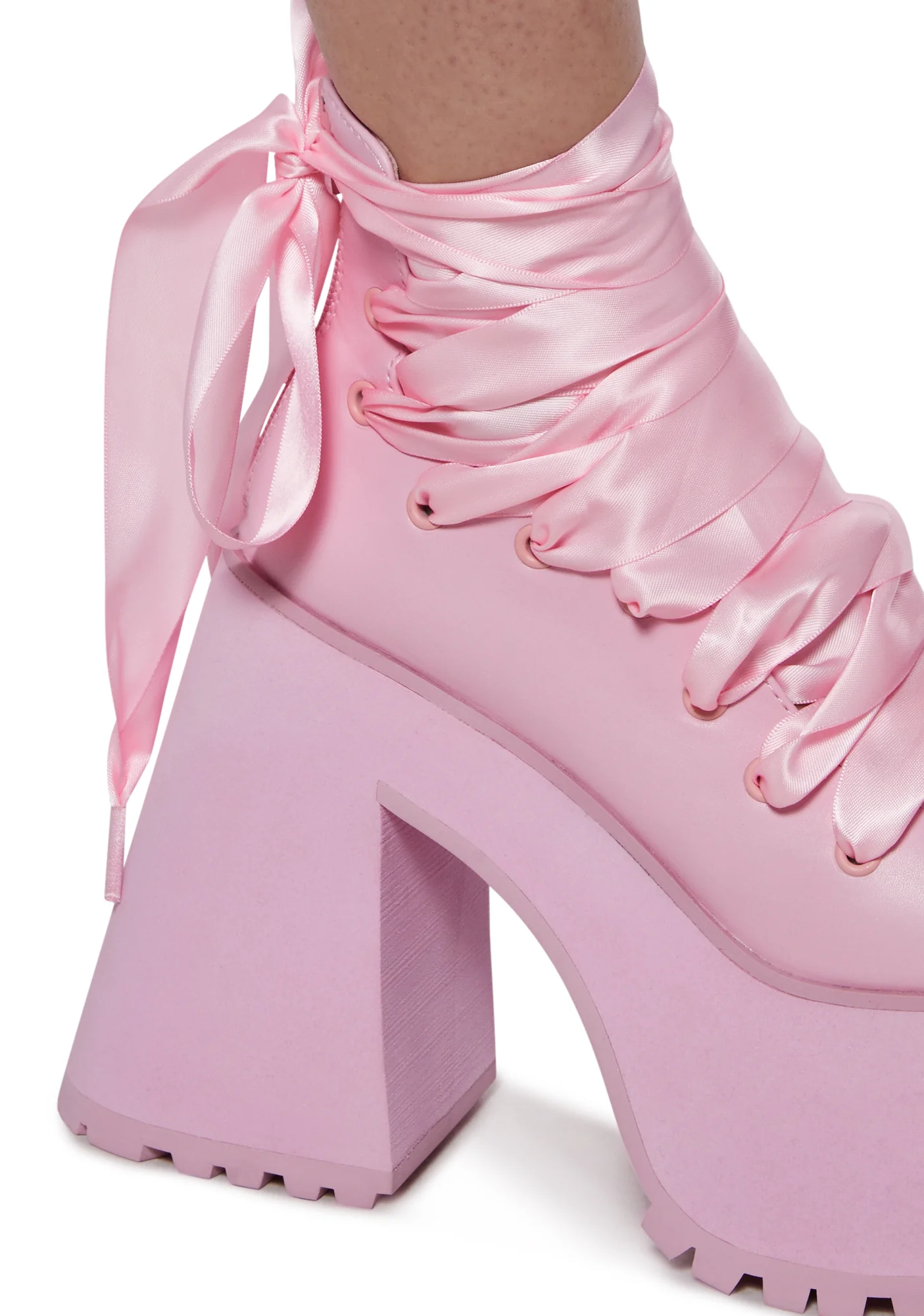 Dancing Hearts Platform Boots- Pink - Image 2