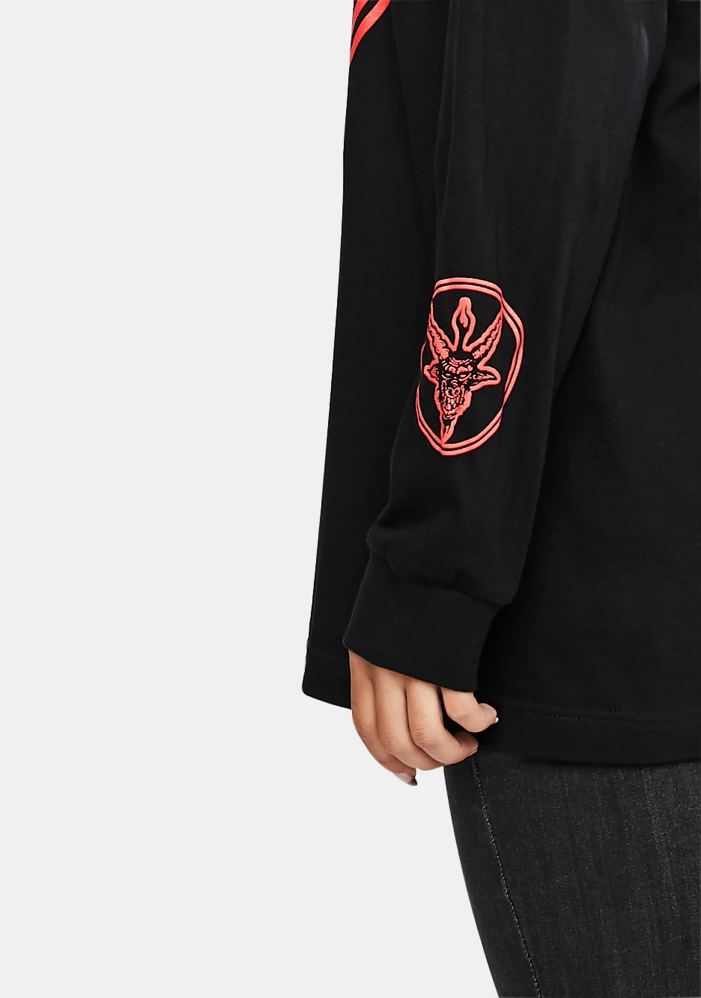 Baphomet Long Sleeve Graphic Tee - Image 4