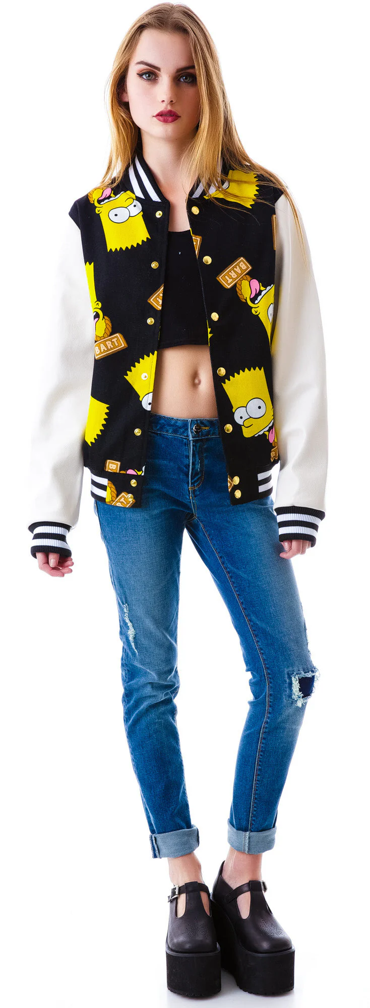 Bart Face Jacket - Black - Image 10