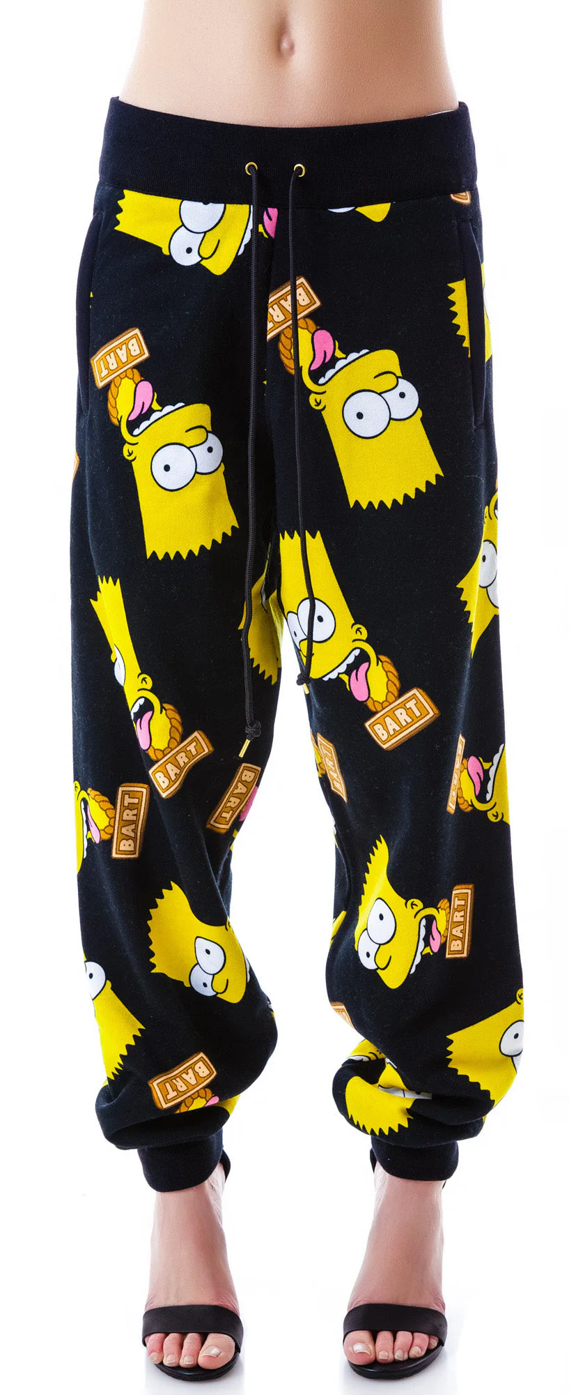 Bart Face Sweat Pants - White - Image 7