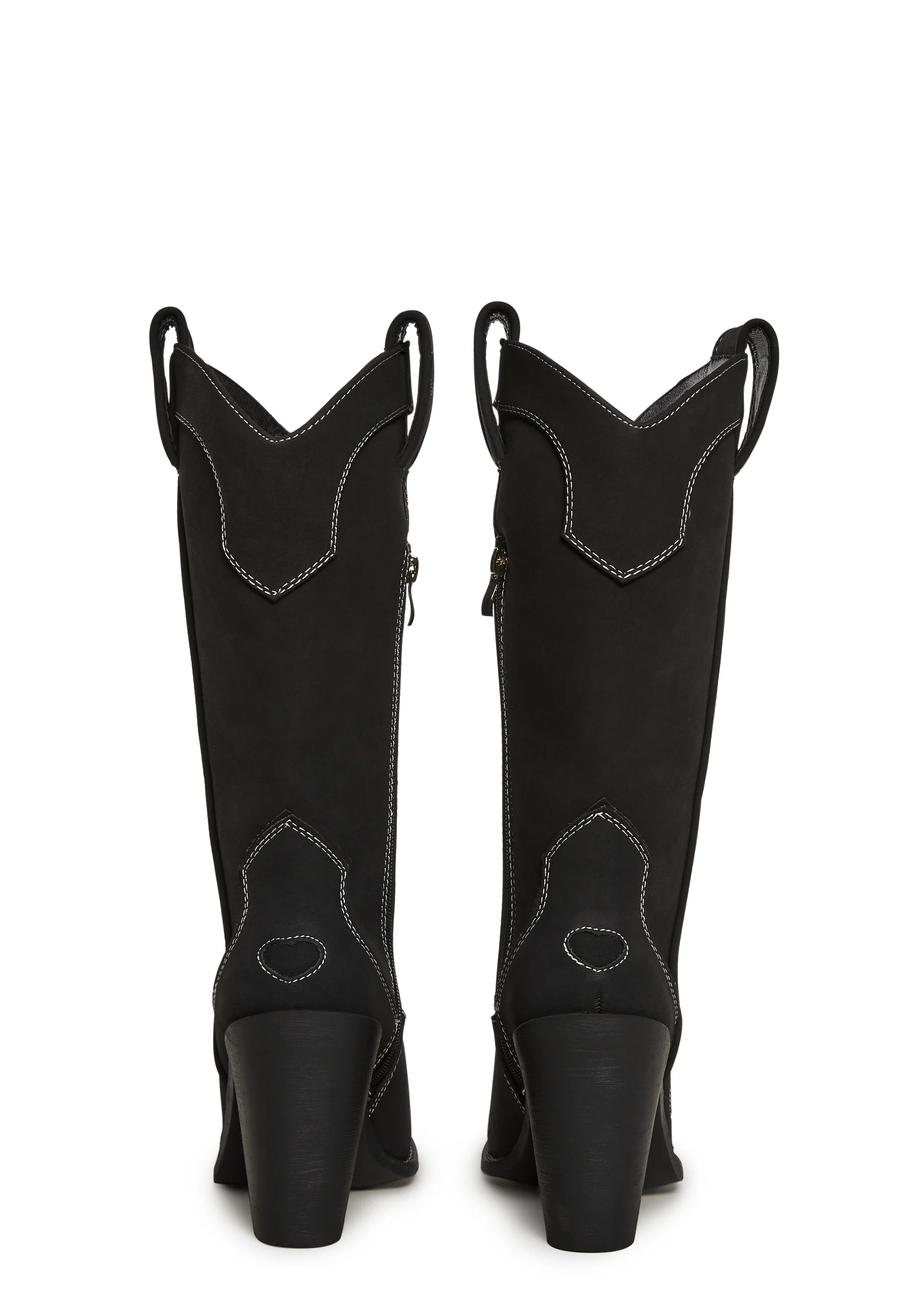 Basic Present Perfect Cowgirl Boots - Black - Image 4