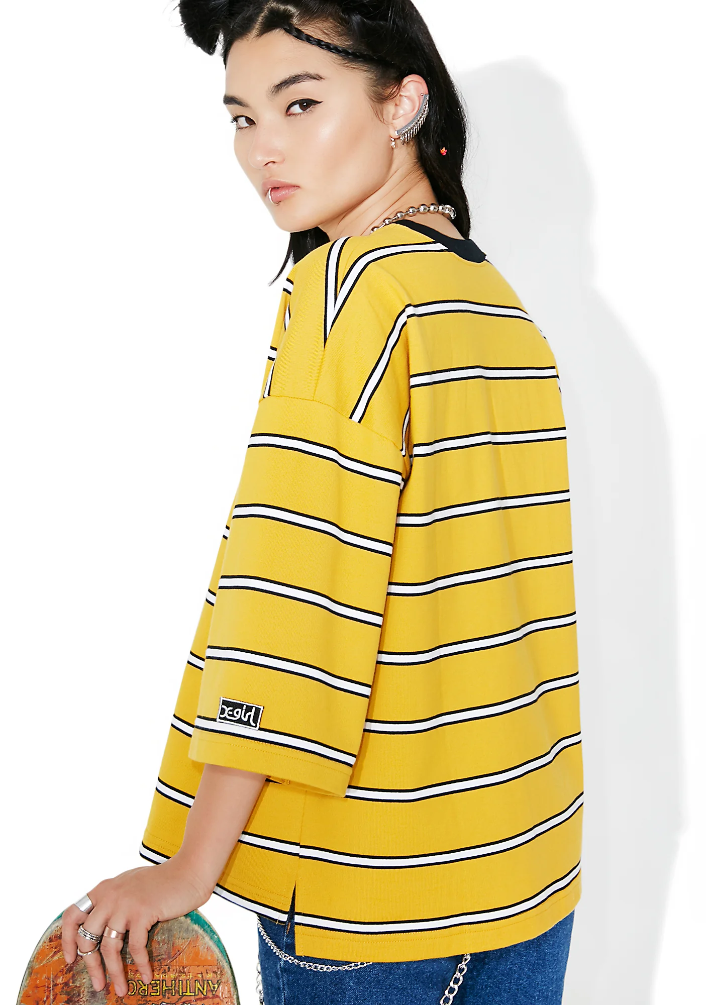 Basic Stripe Boxy Top - Image 4